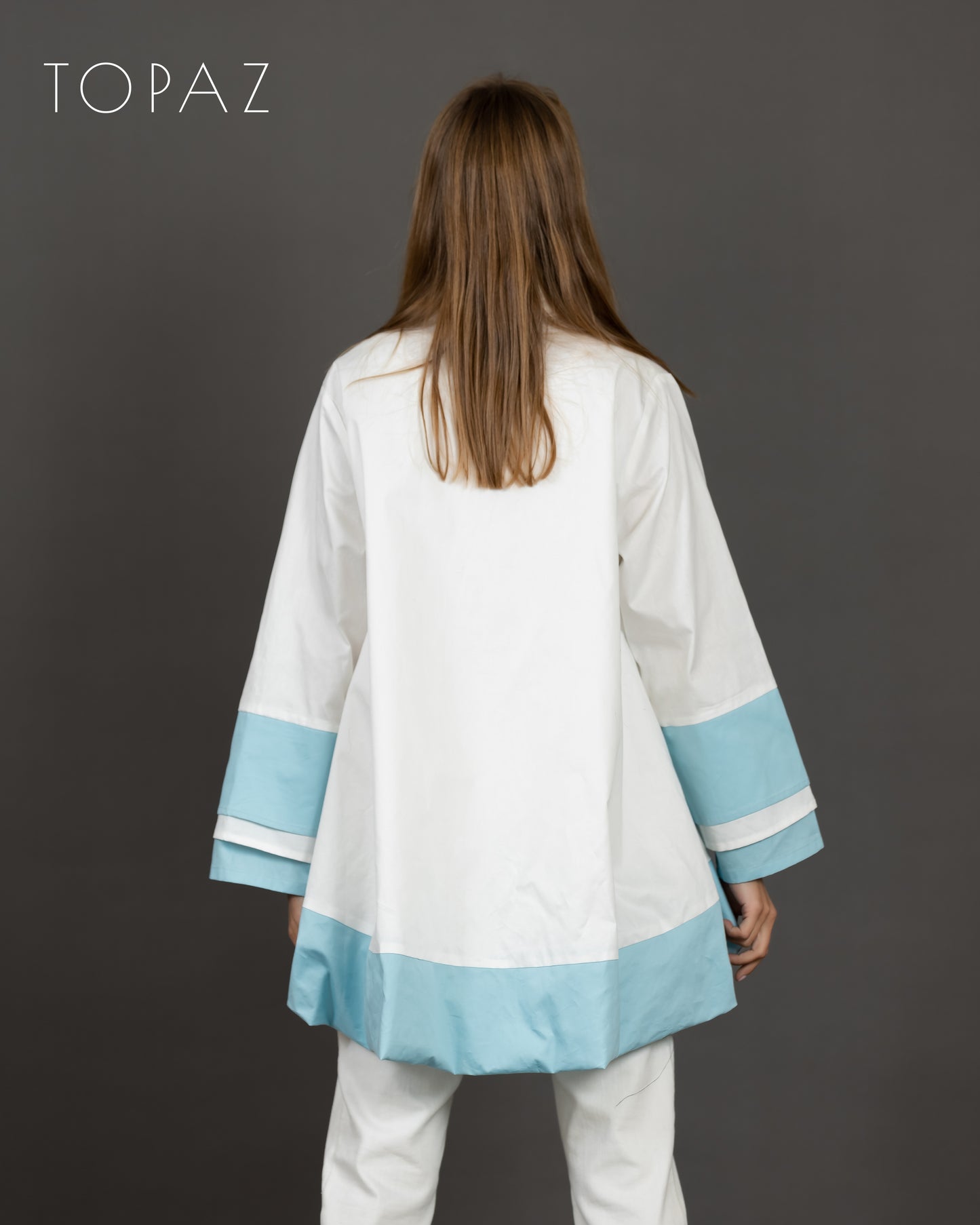 Poplin Jacket With Ruffle