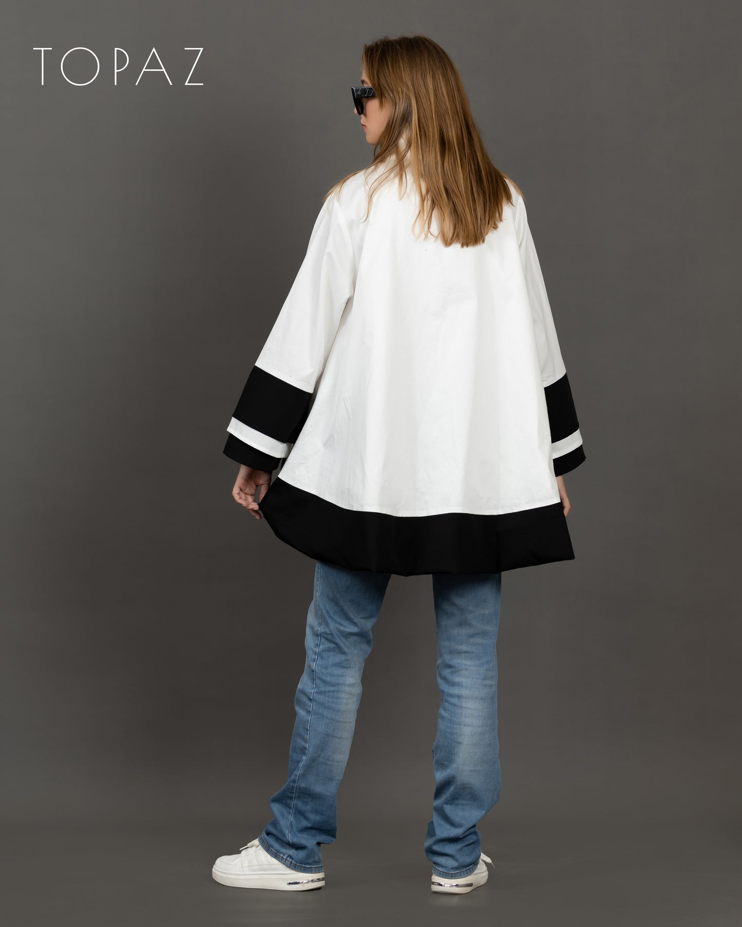Poplin Jacket With Ruffle