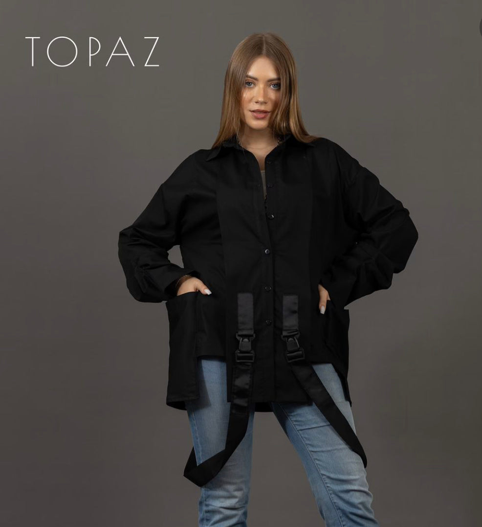 Poplin Shirt with Straps