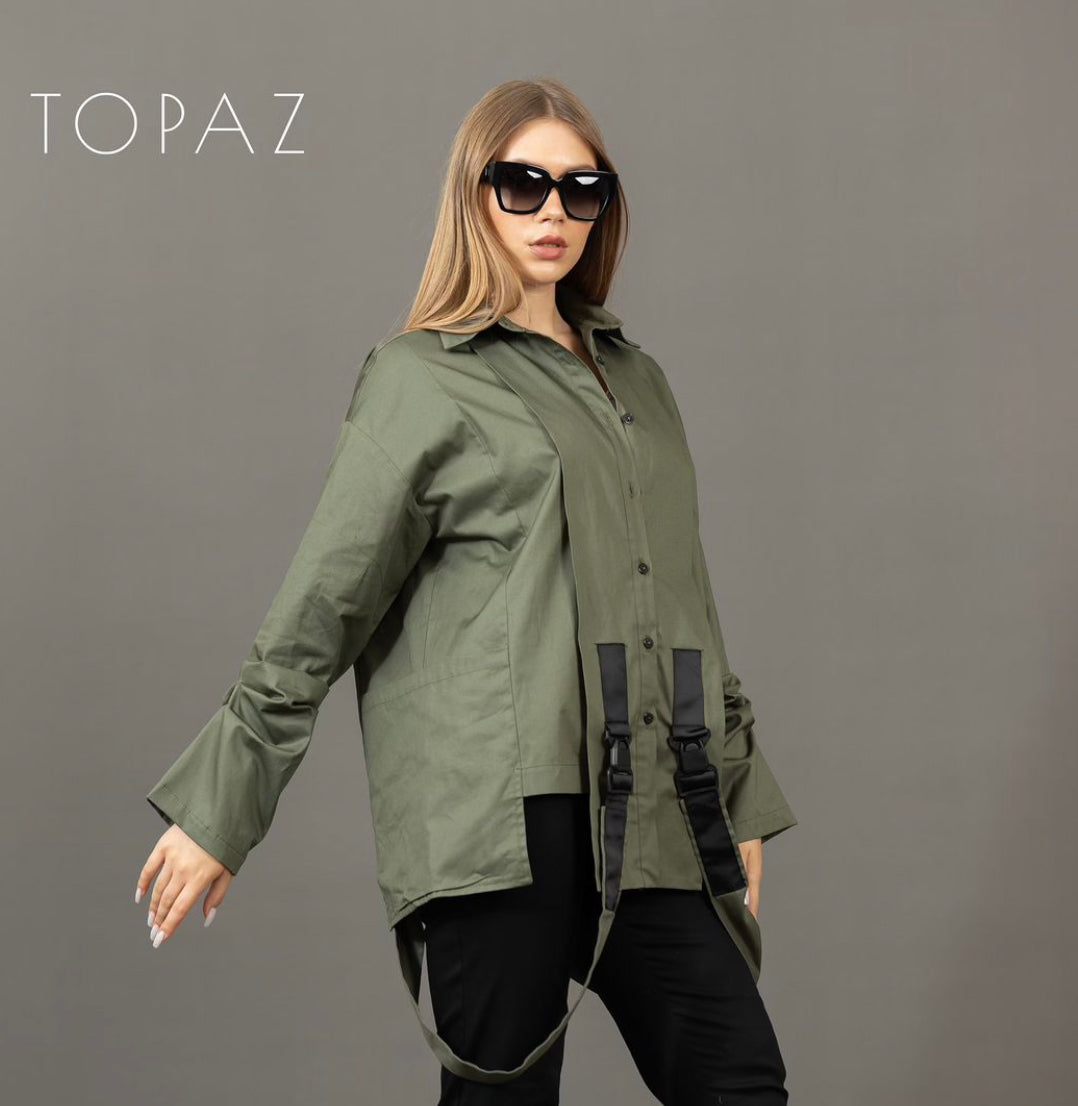 Poplin Shirt with Straps