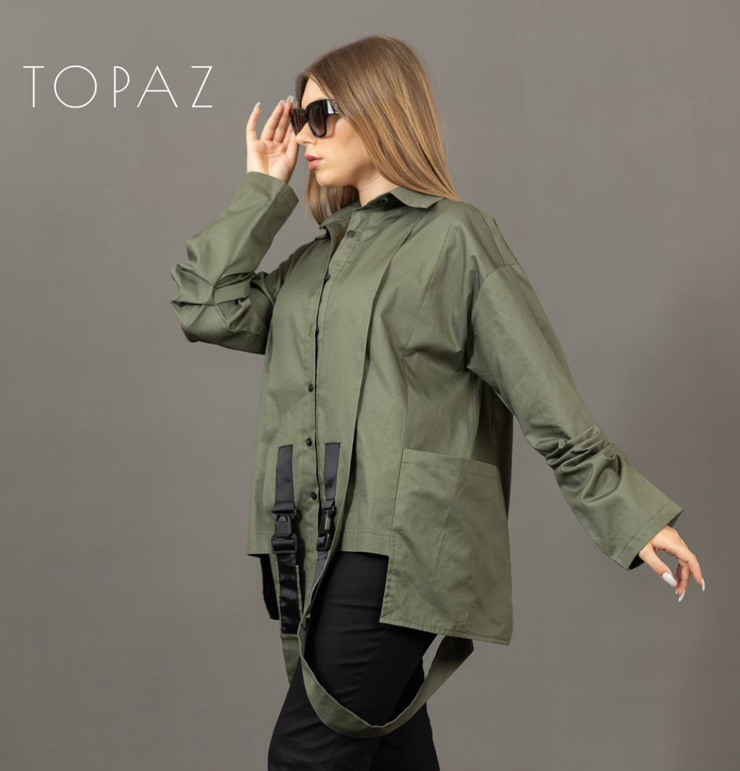 Poplin Shirt with Straps