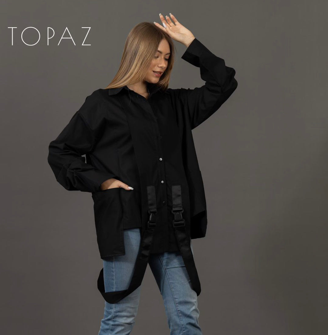 Poplin Shirt with Straps