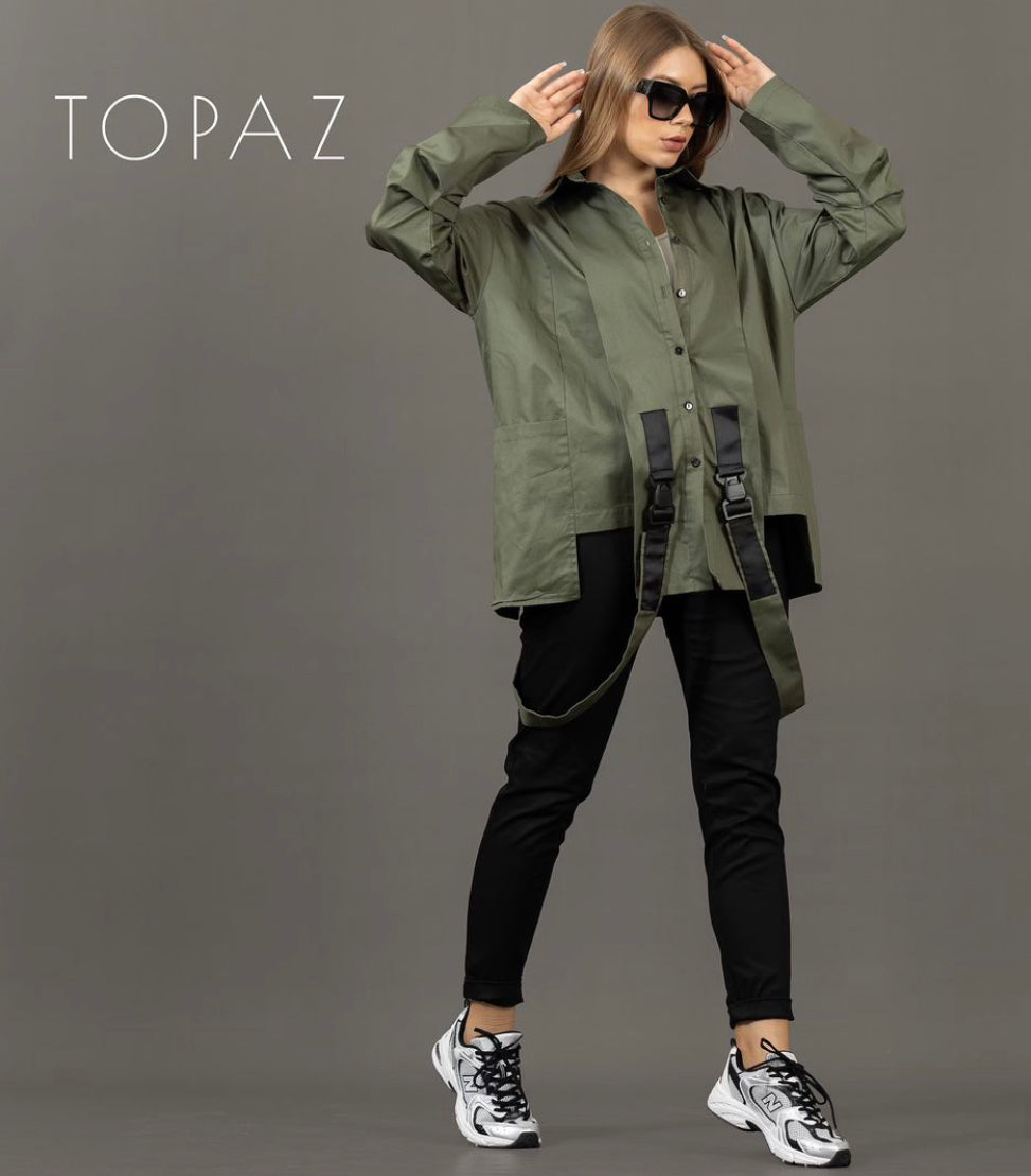 Poplin Shirt with Straps