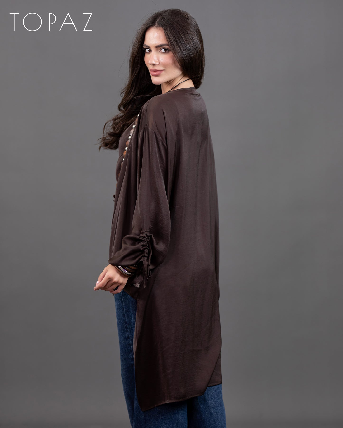 Two-Layer Satin Blouse