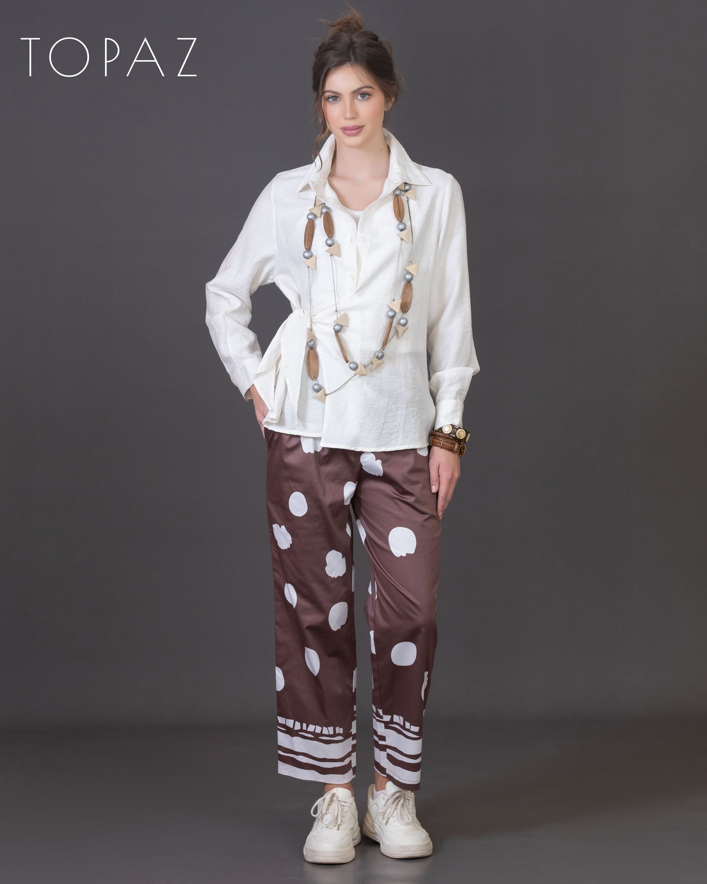Polka Dot Printed Pants