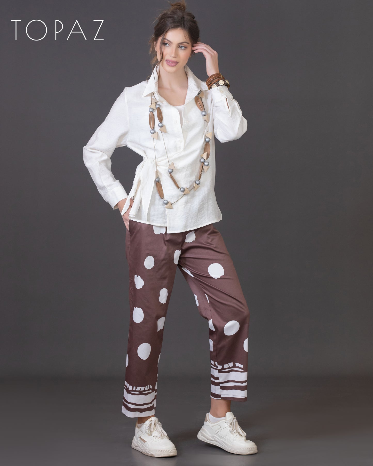 Polka Dot Printed Pants