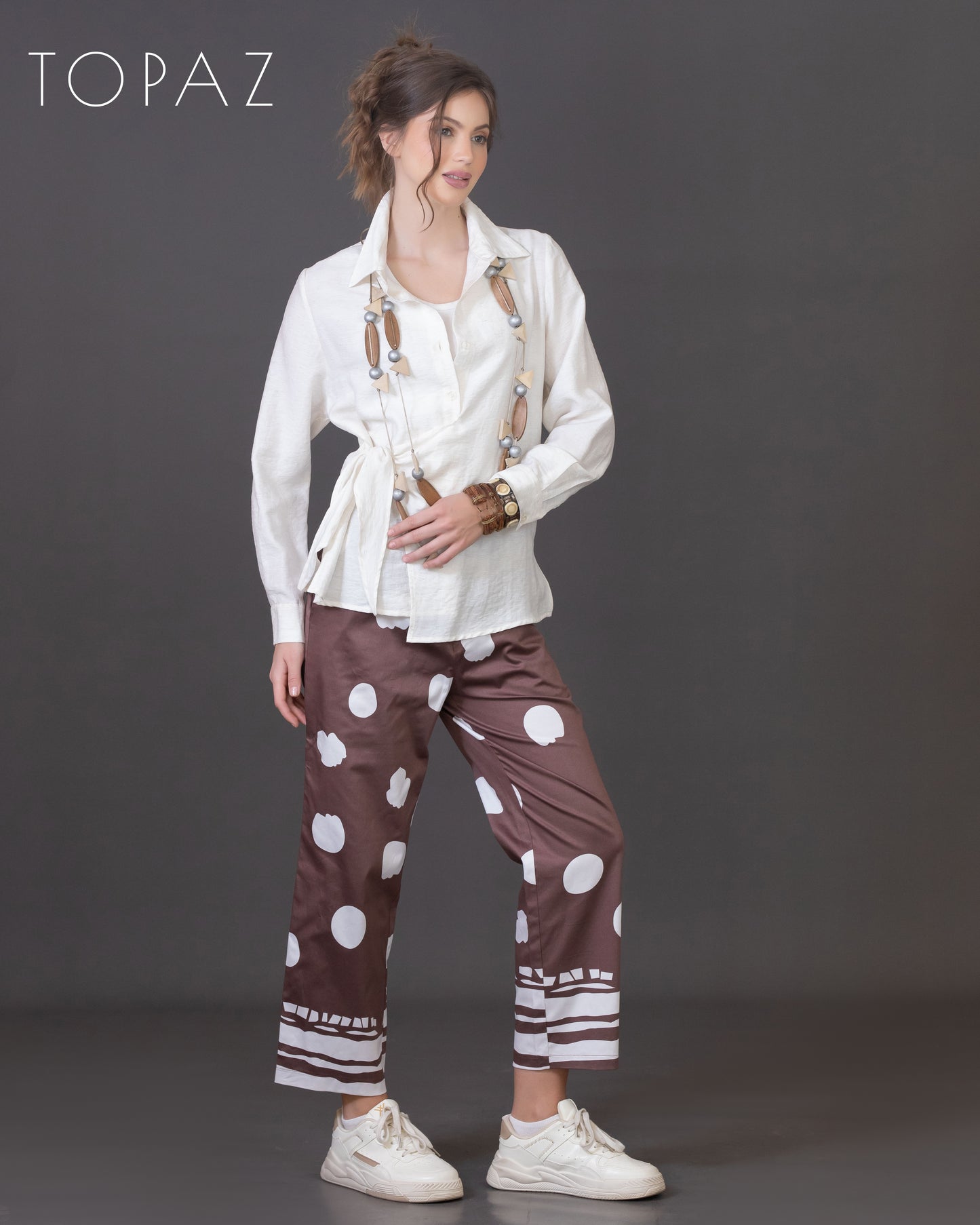 Polka Dot Printed Pants