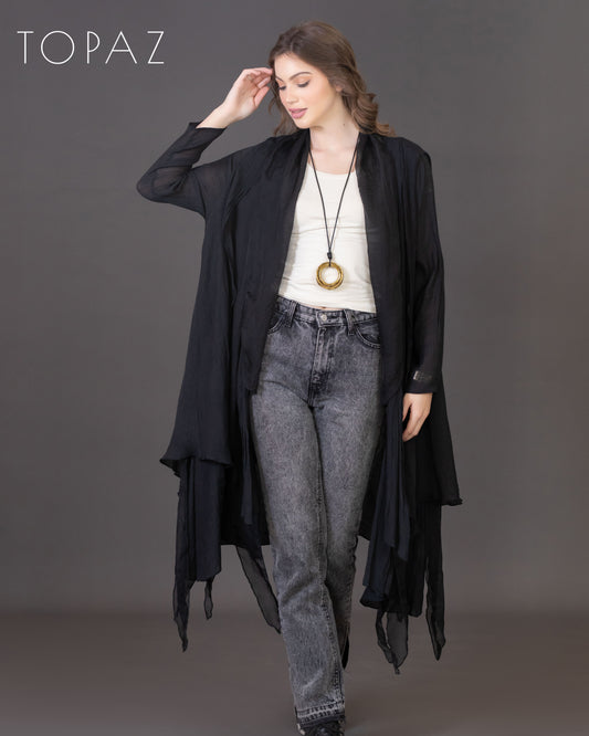 Cardigan with Voile