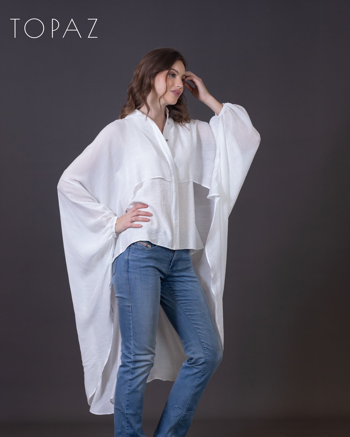 Two-Layer Voile Blouse