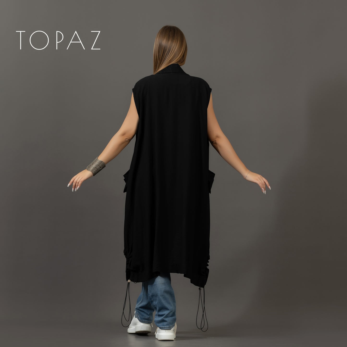 Long Vest With Pockets