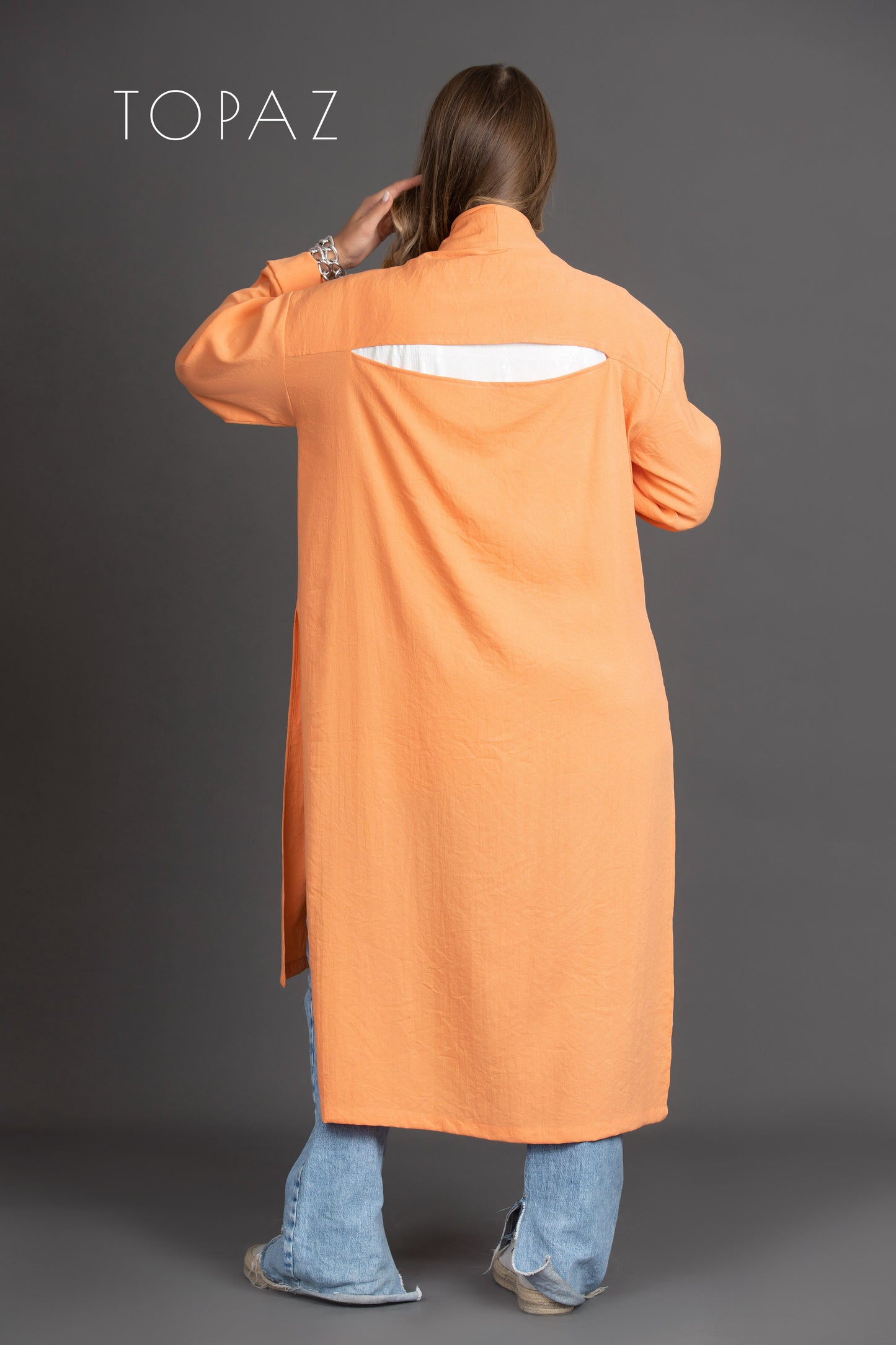 Cardigan with Back Slit