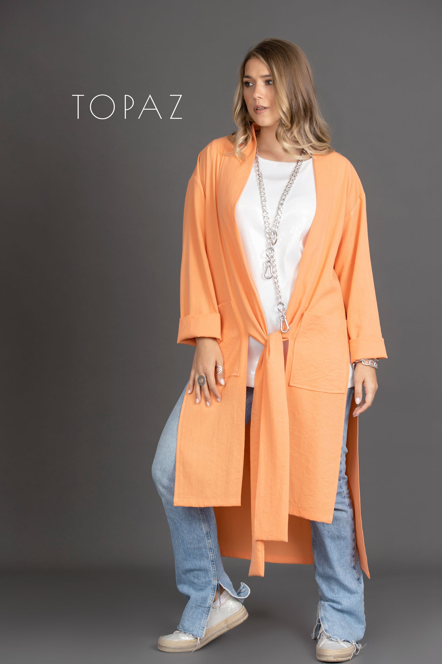 Cardigan with Back Slit