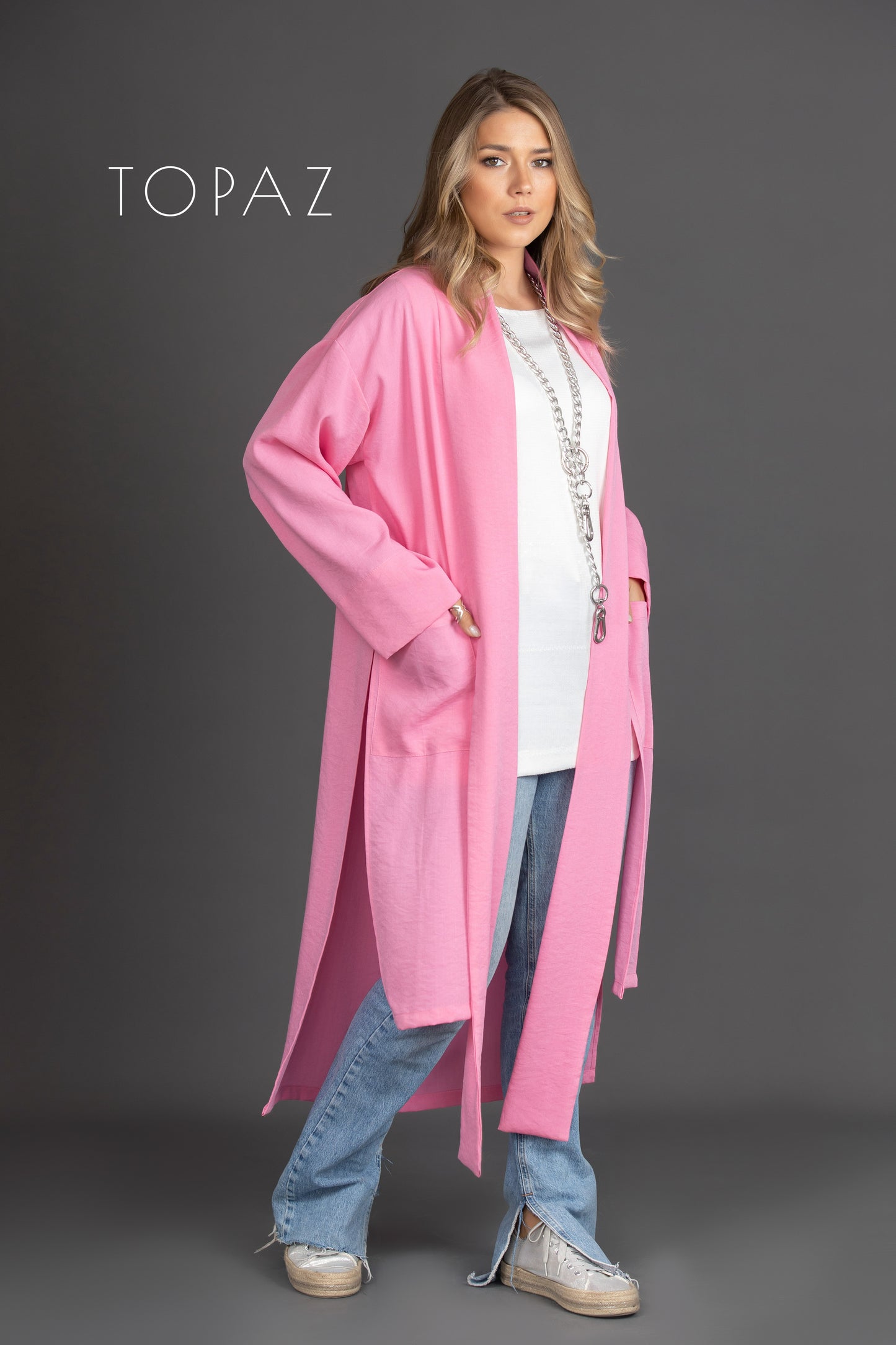 Cardigan with Back Slit