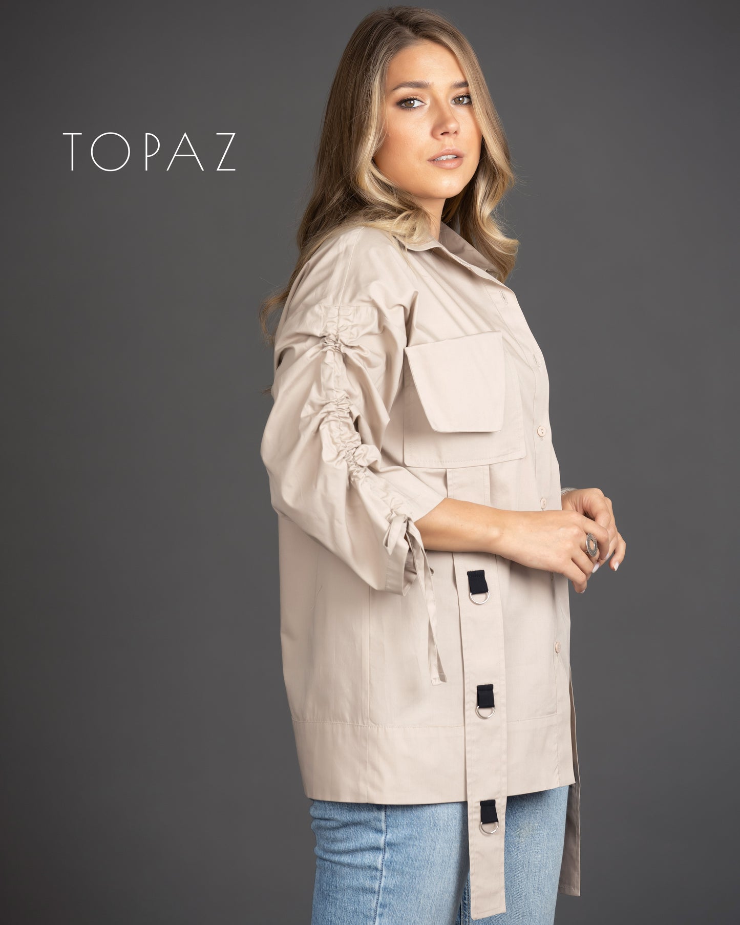 Poplin Shirt with Straps