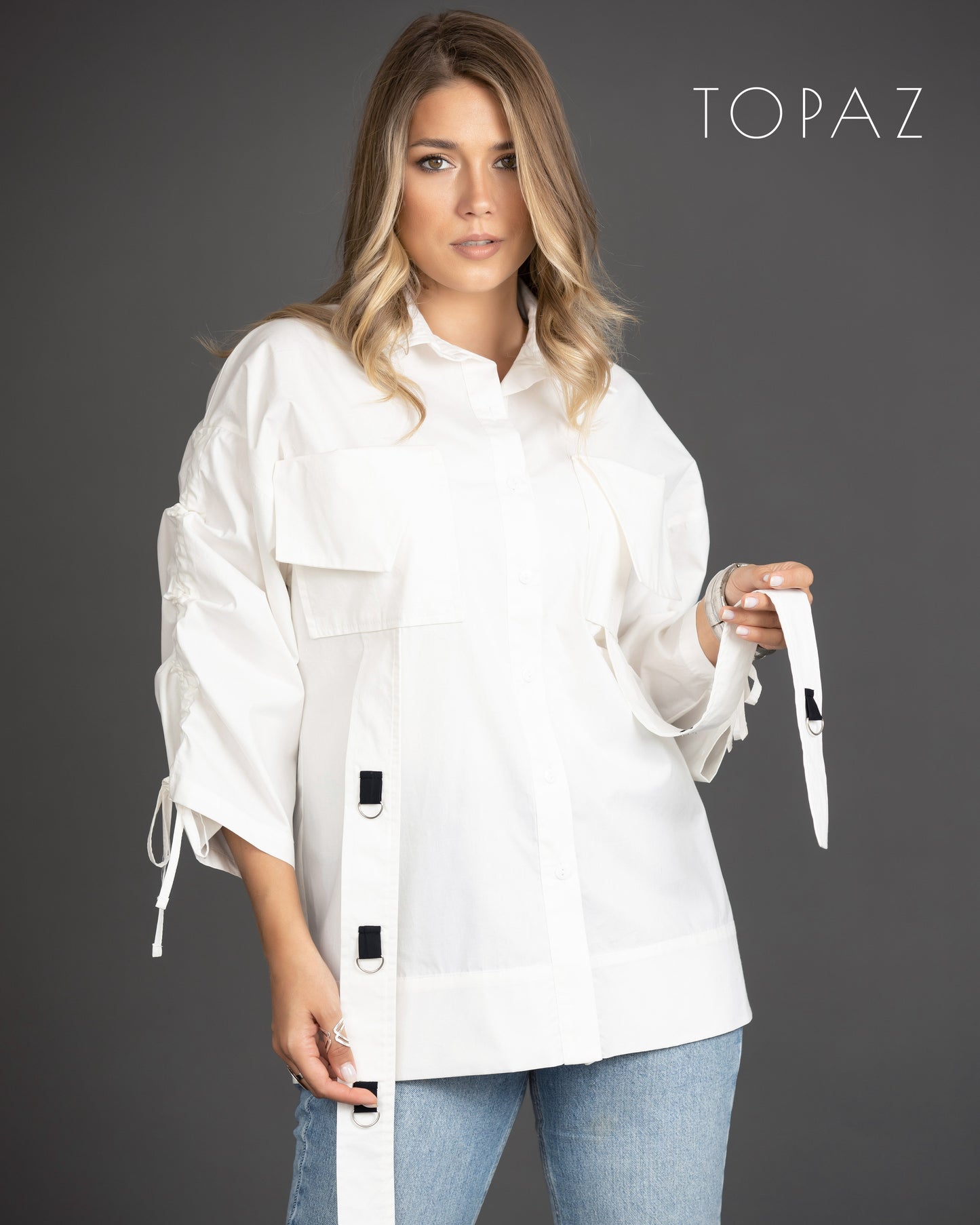 Poplin Shirt with Straps
