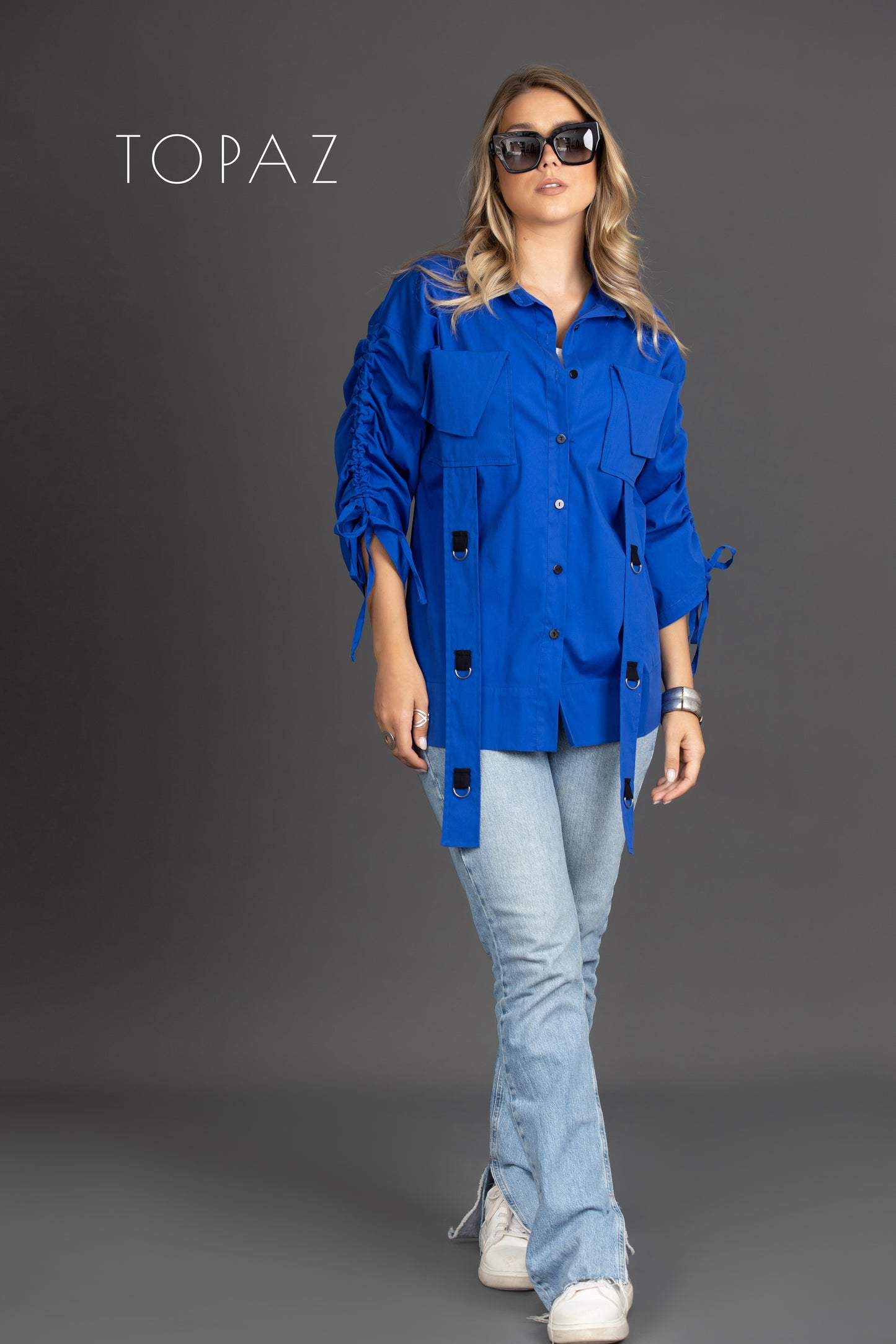 Poplin Shirt with Straps