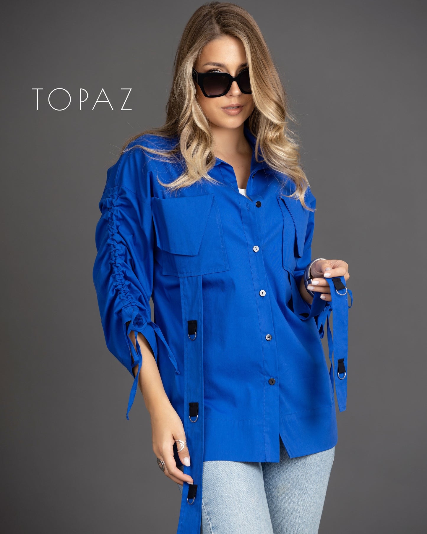Poplin Shirt with Straps