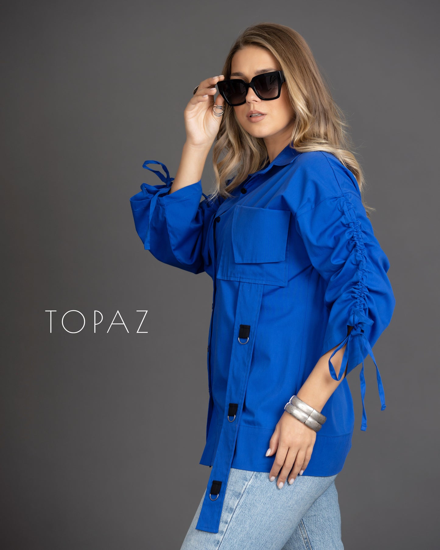 Poplin Shirt with Straps