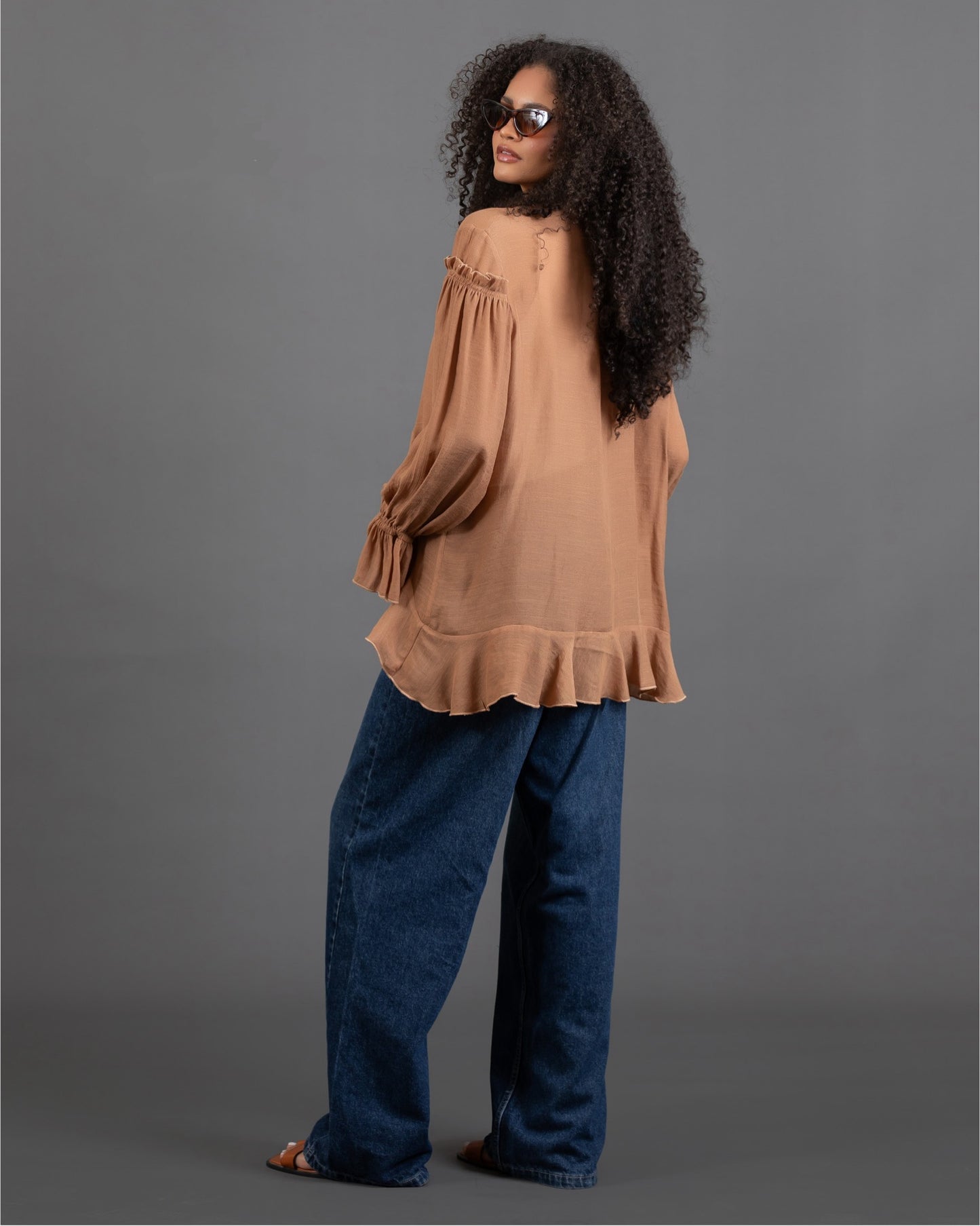 Voile Ruffle Blouse