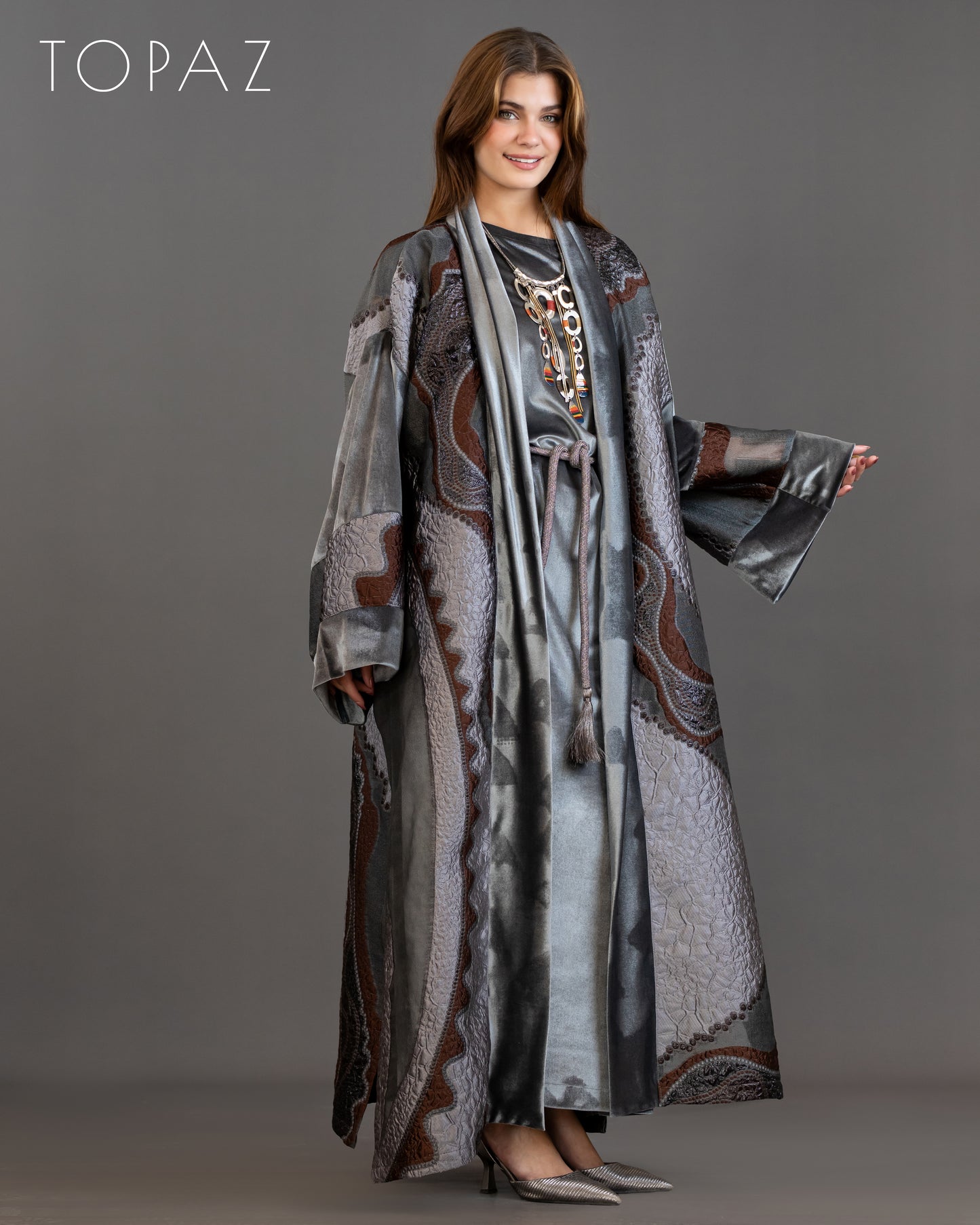 Grey Kaftan Set