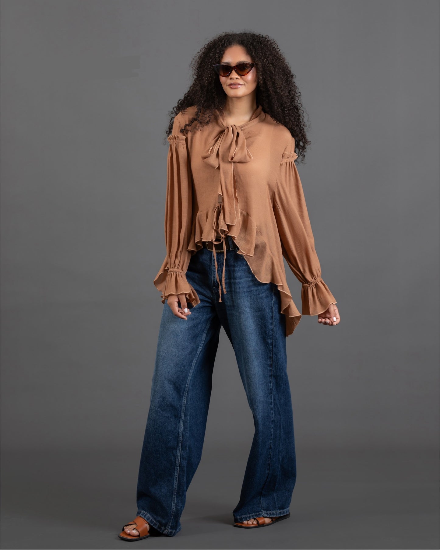 Voile Ruffle Blouse