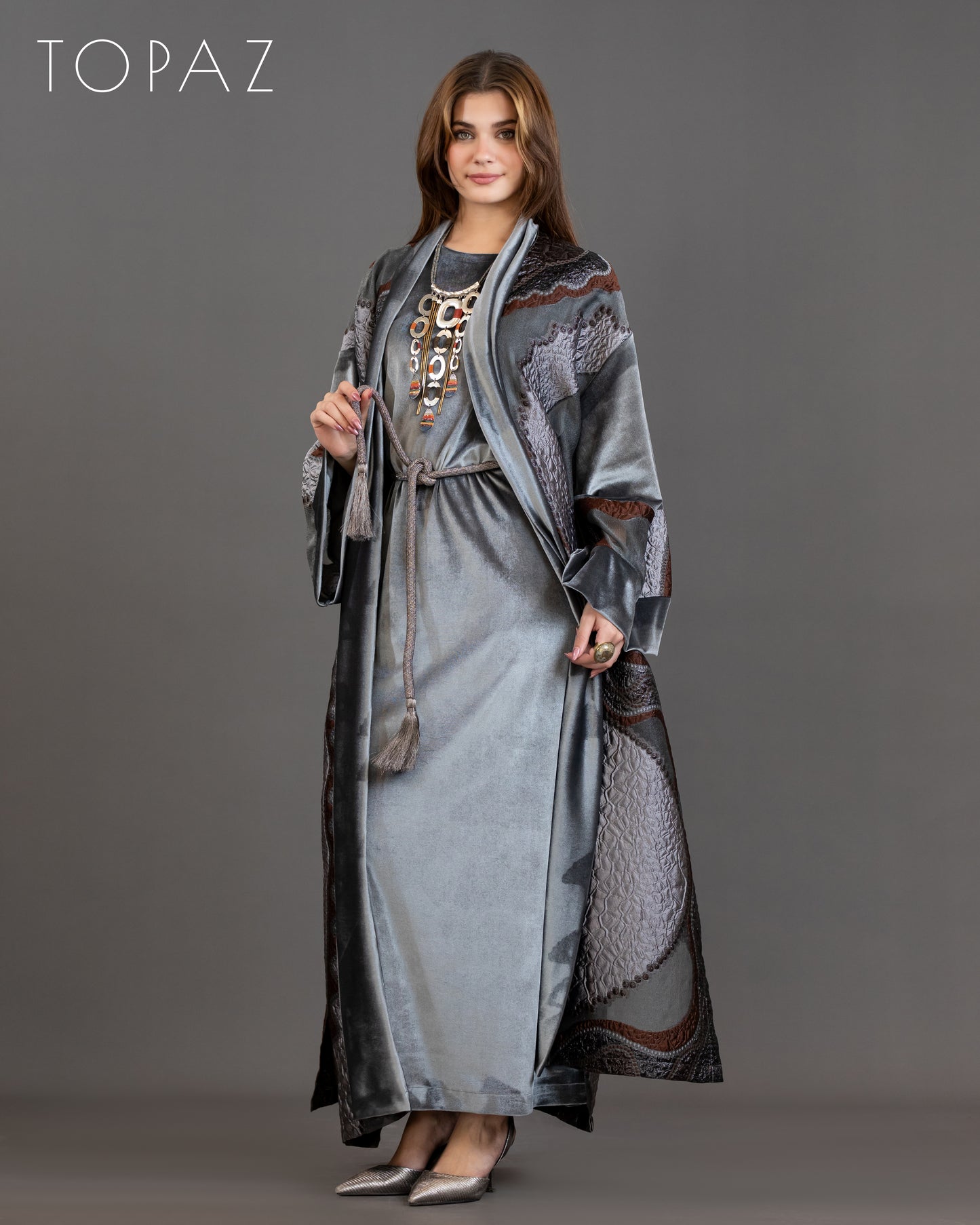 Grey Kaftan Set