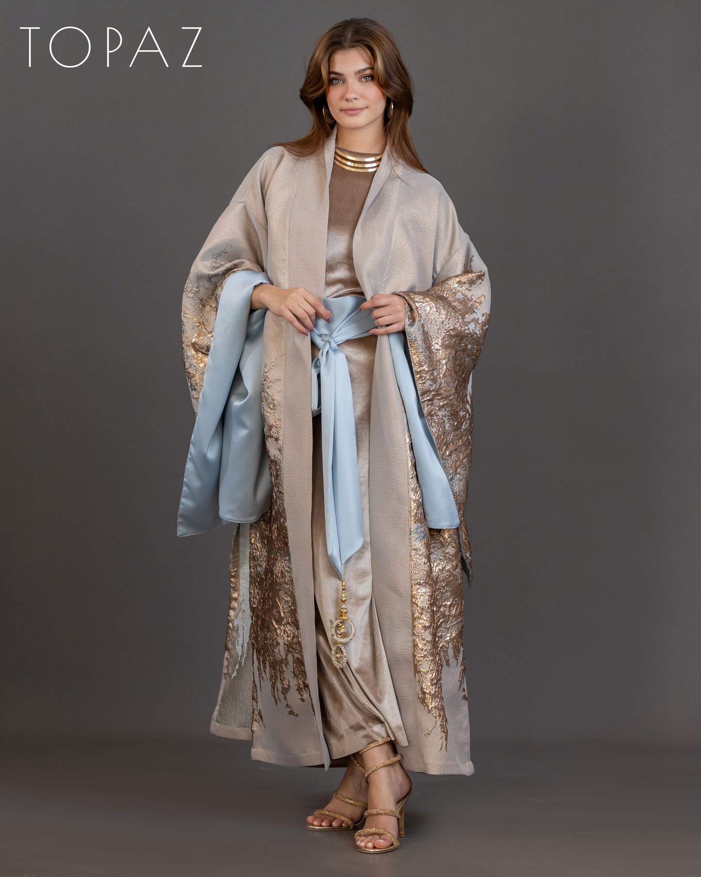 Beige Kaftan Set