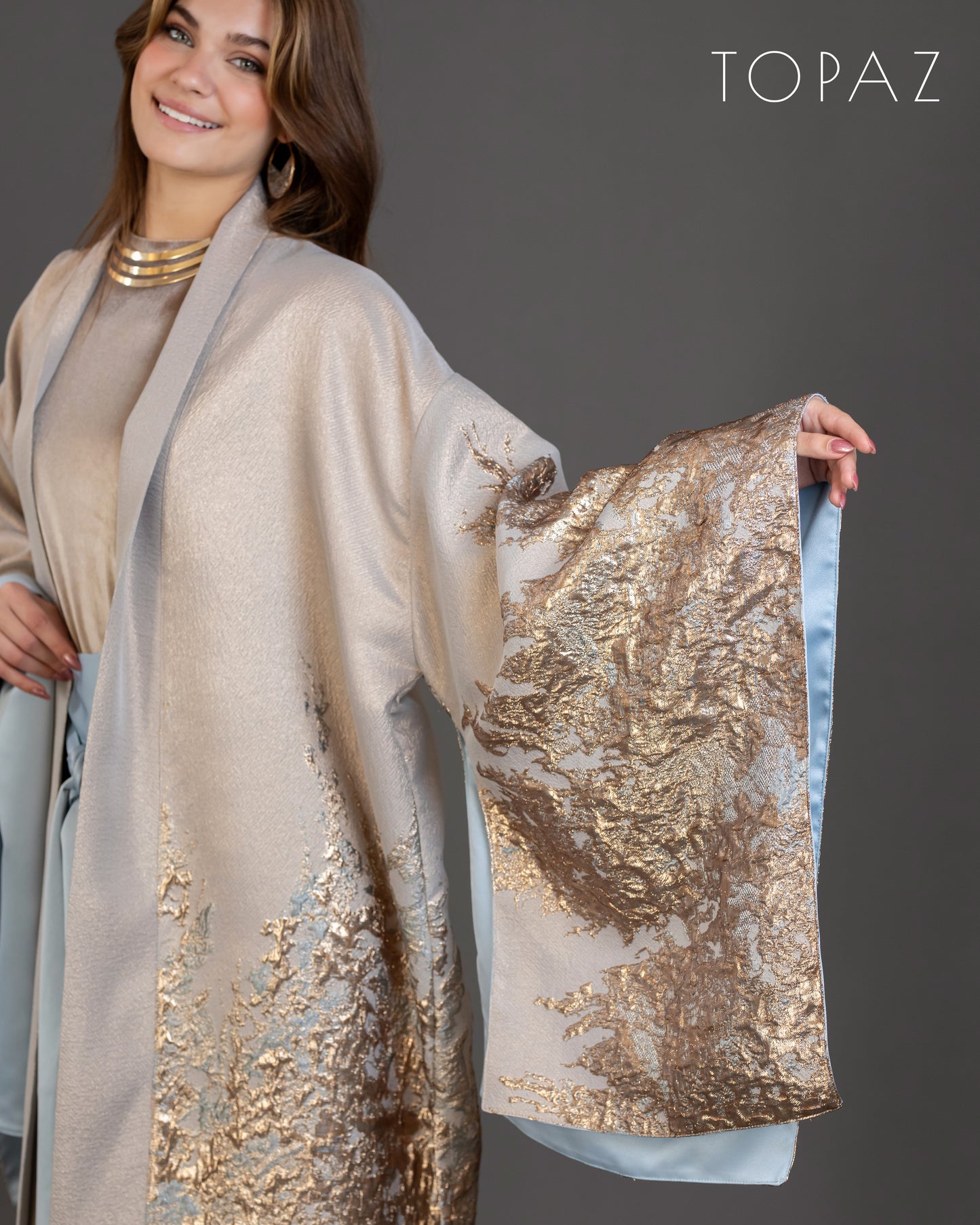 Beige Kaftan Set