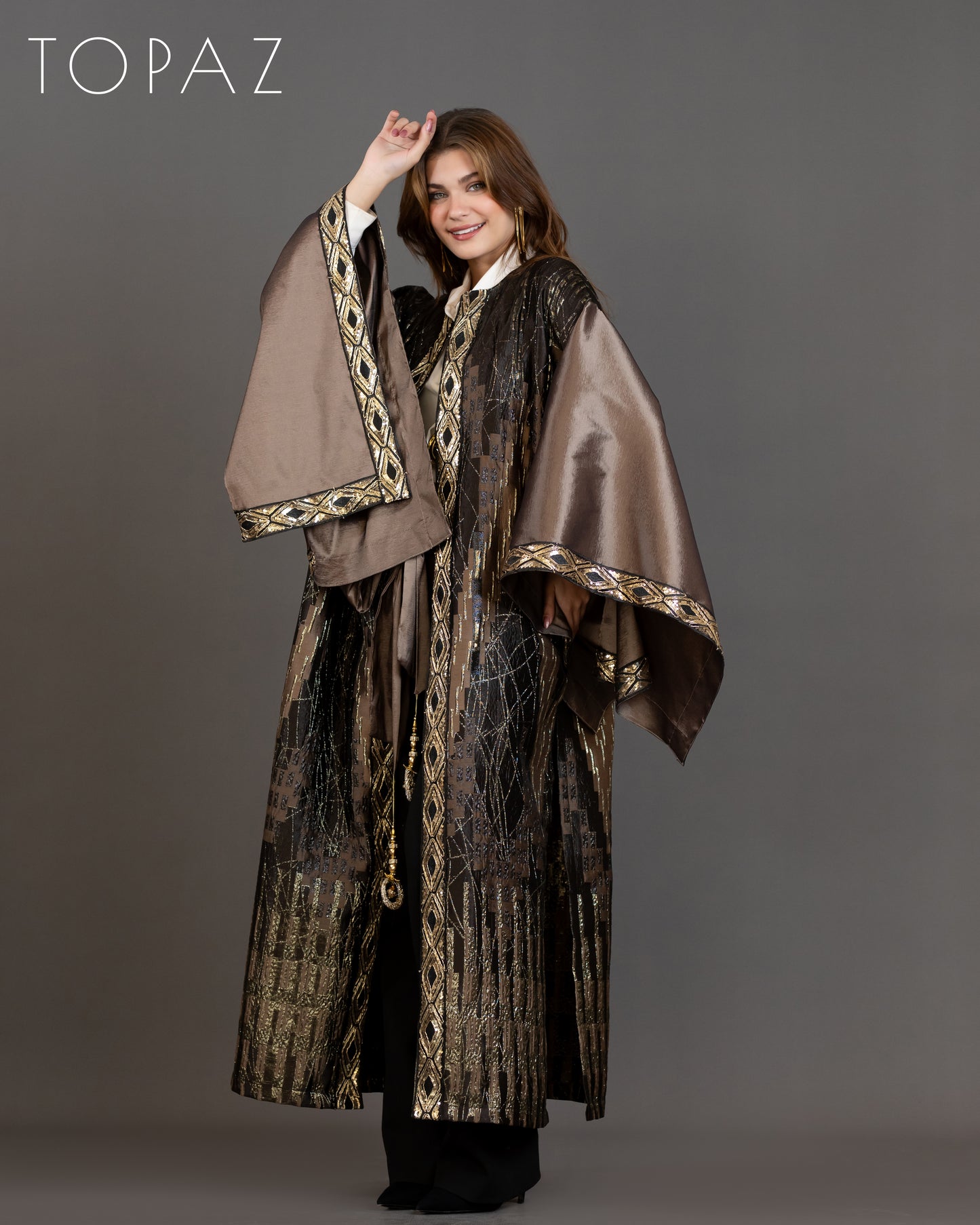 Brown Kaftan With Belt