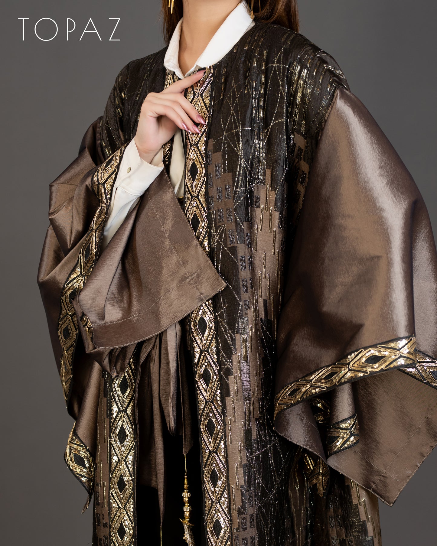 Brown Kaftan With Belt