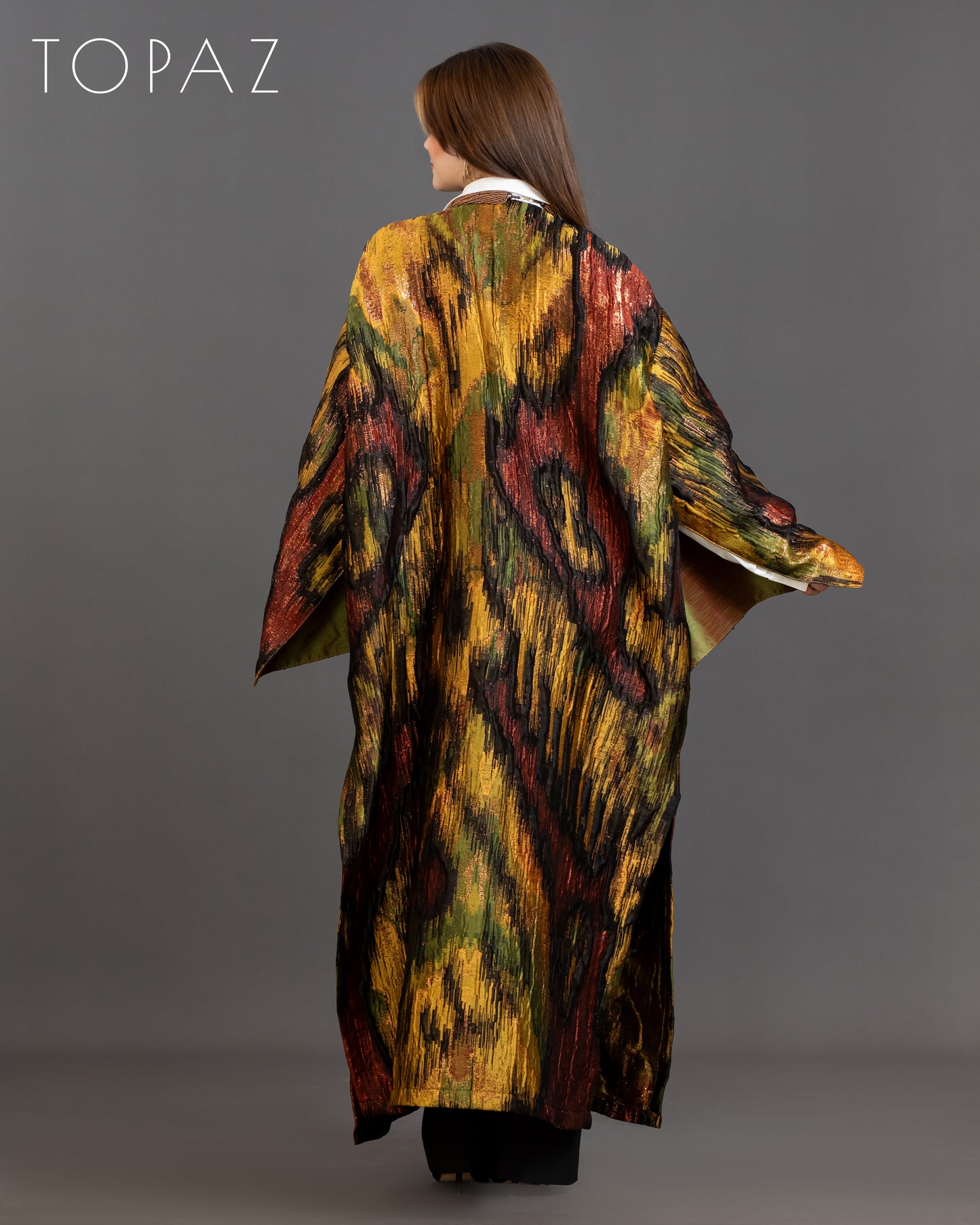 Brocade Kaftan With Belt