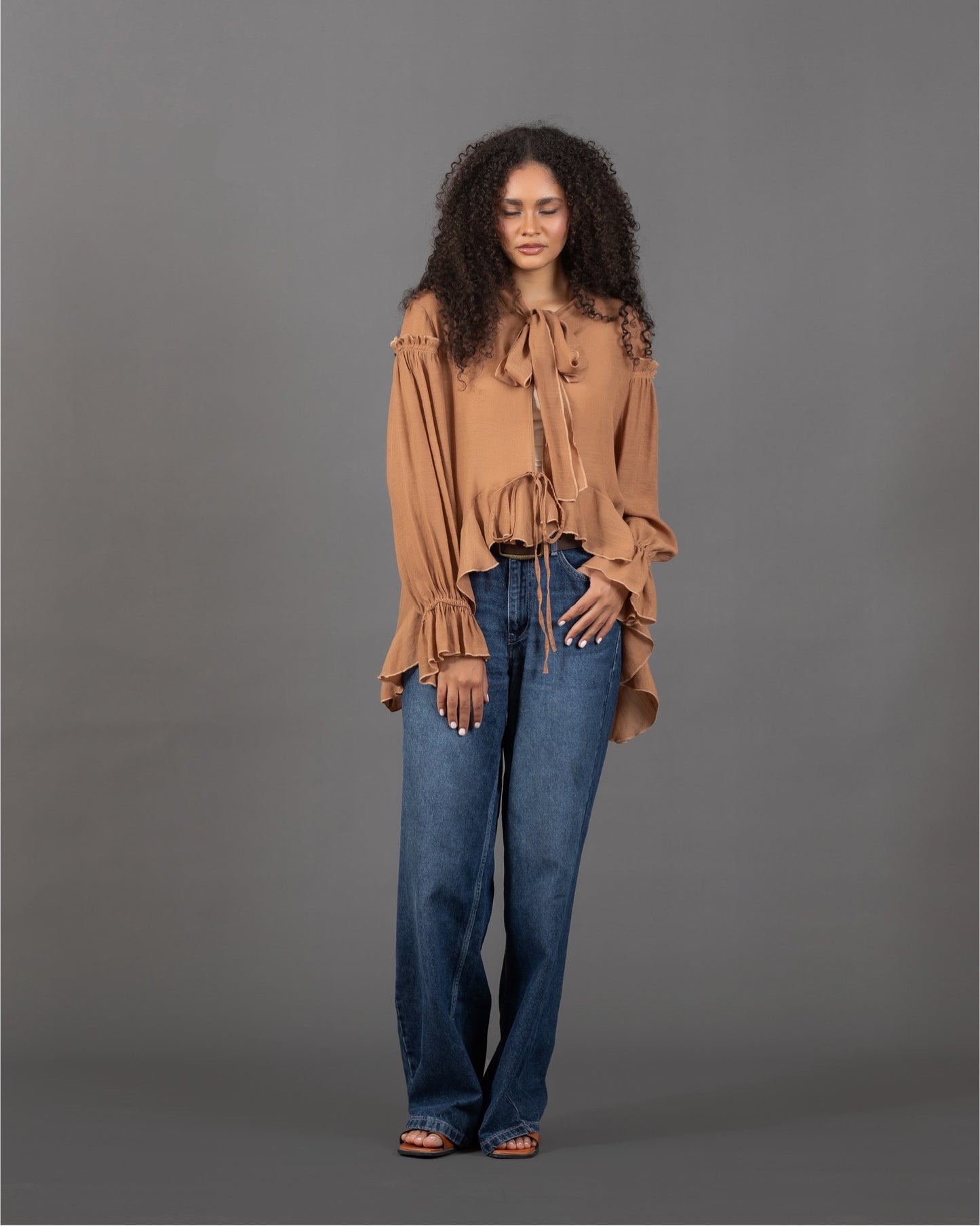 Voile Ruffle Blouse