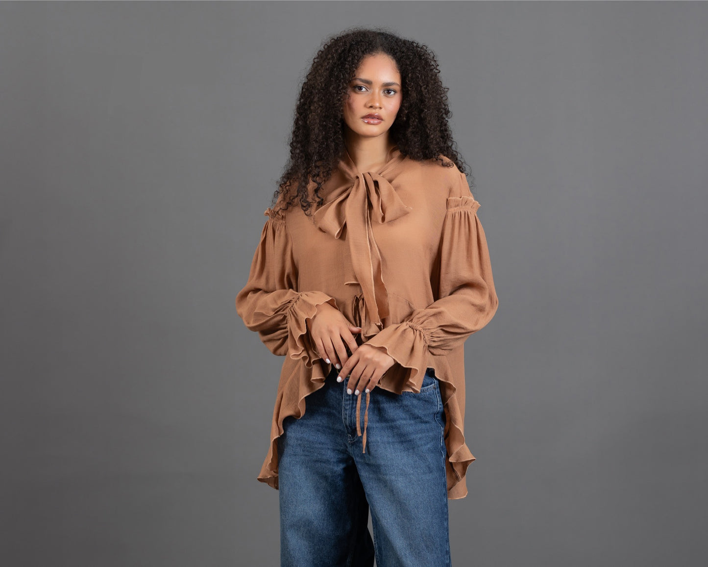 Voile Ruffle Blouse