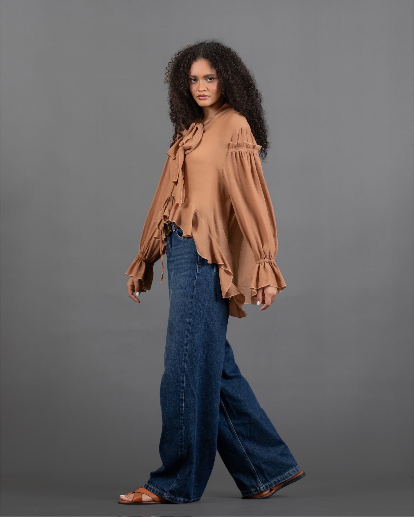 Voile Ruffle Blouse