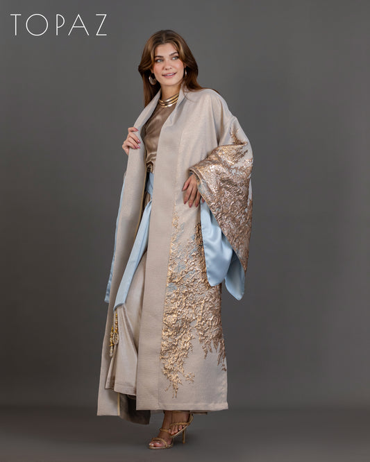 Beige Kaftan Set
