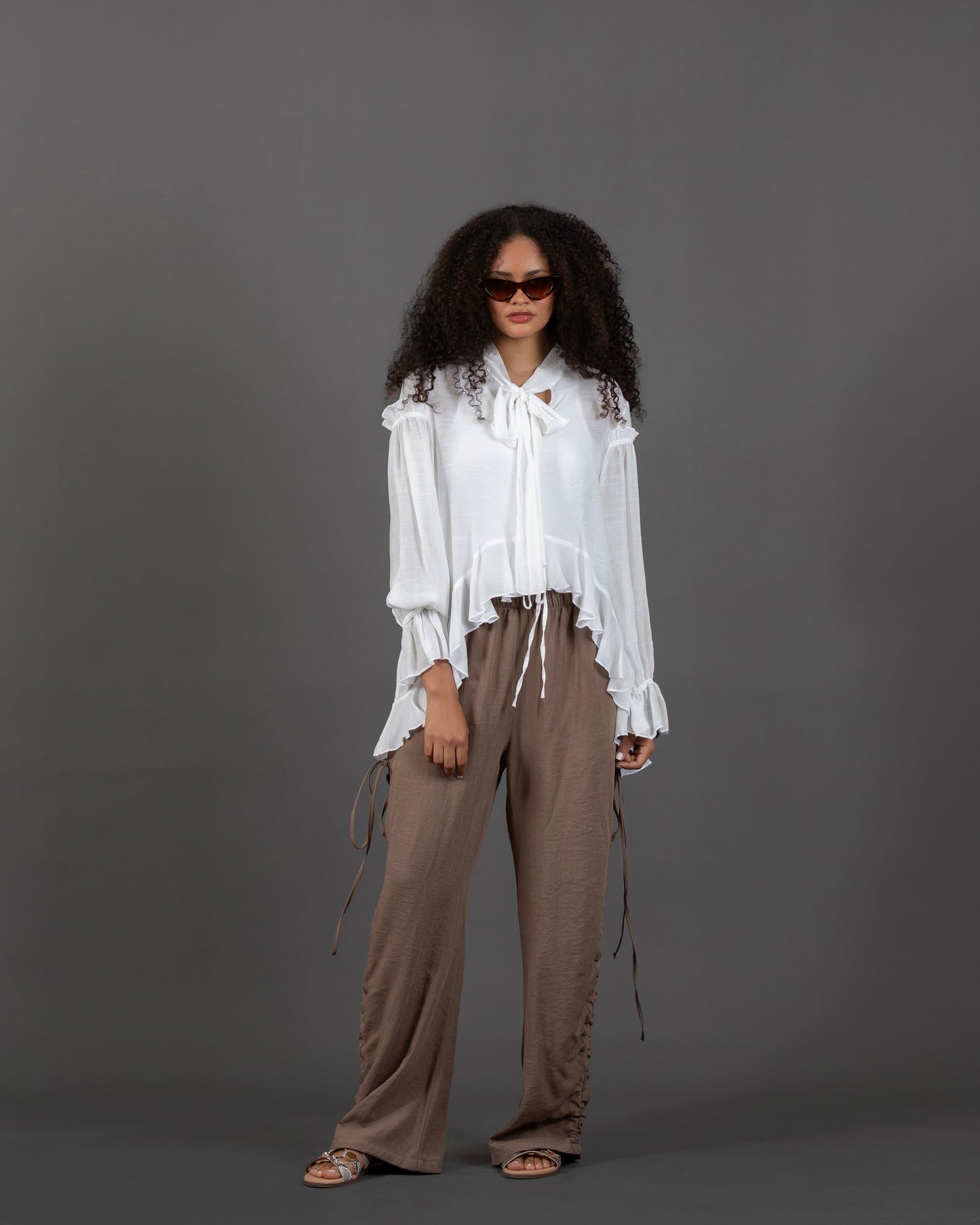 Voile Ruffle Blouse