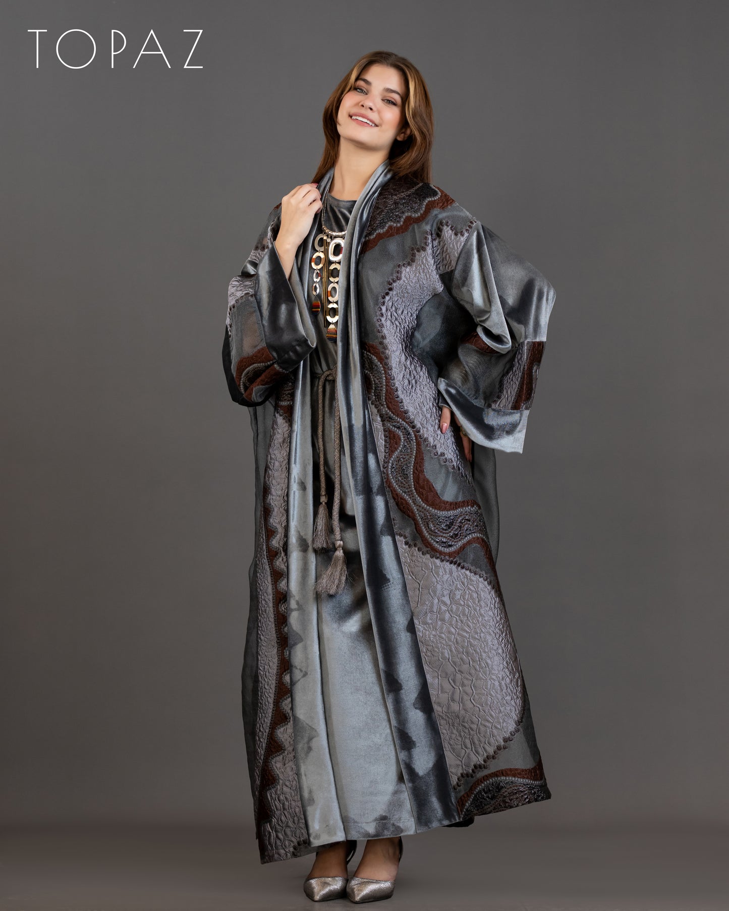 Grey Kaftan Set