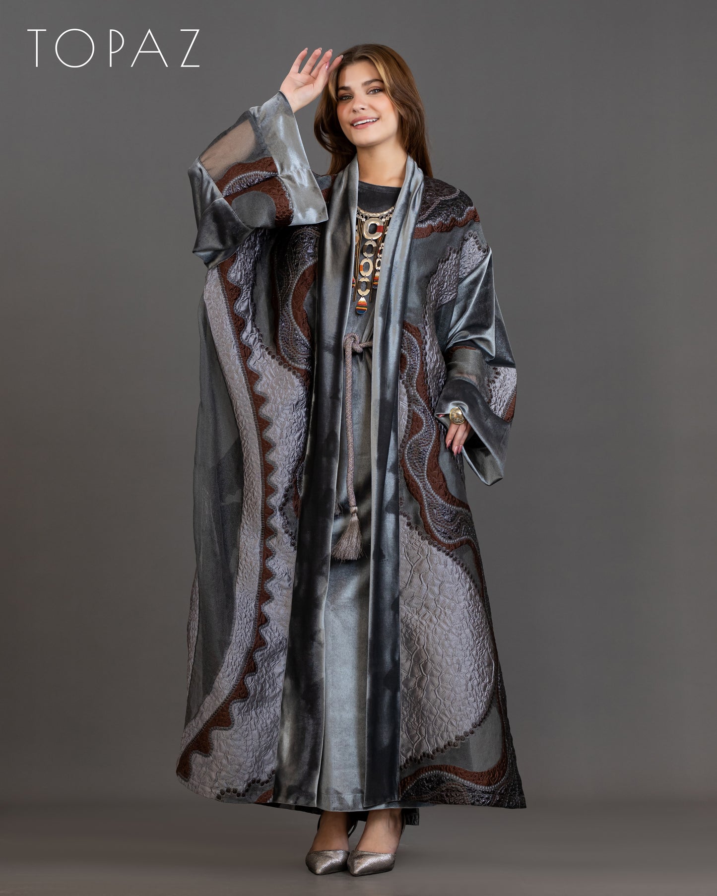 Grey Kaftan Set