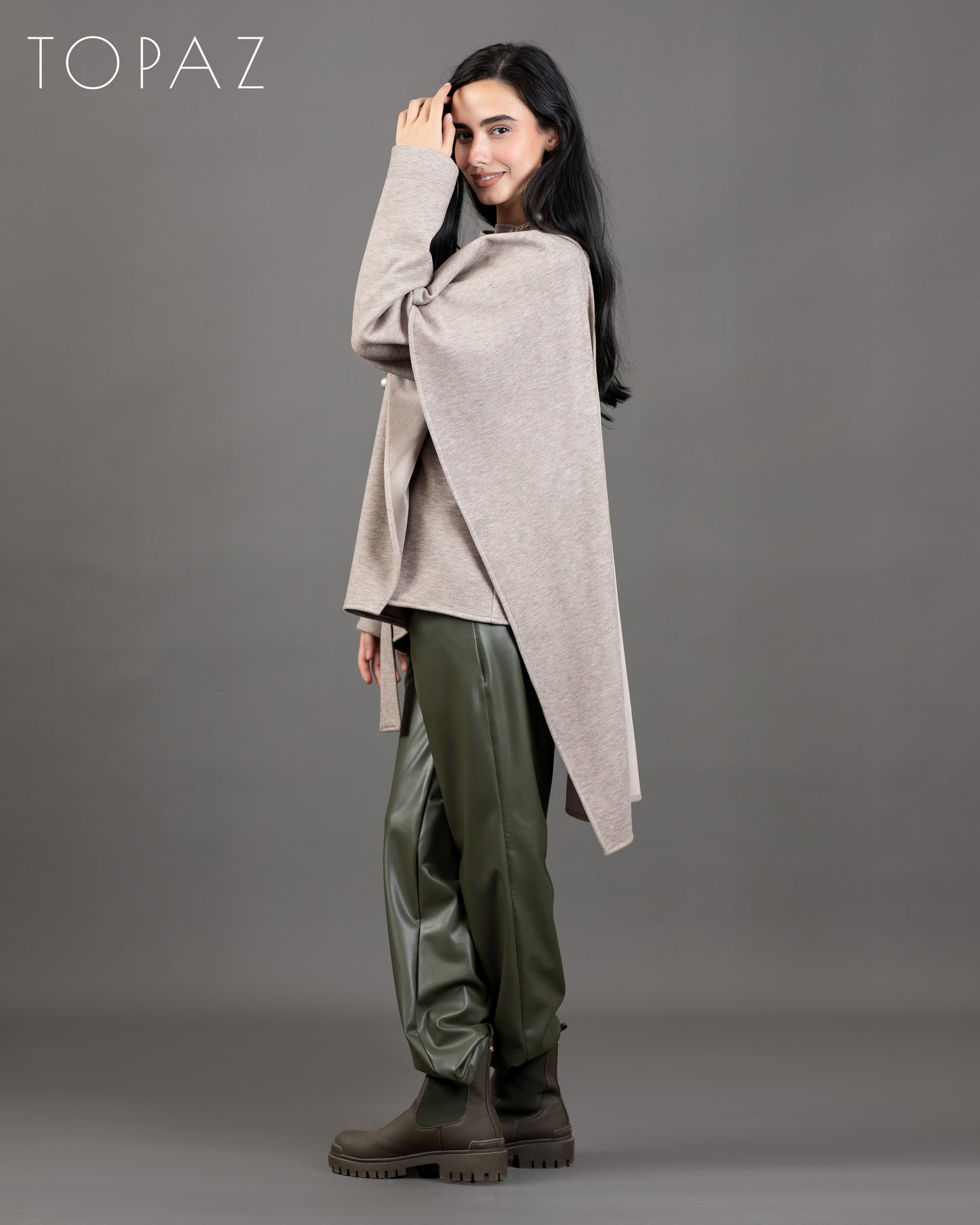 Knit Jacket With Shaal