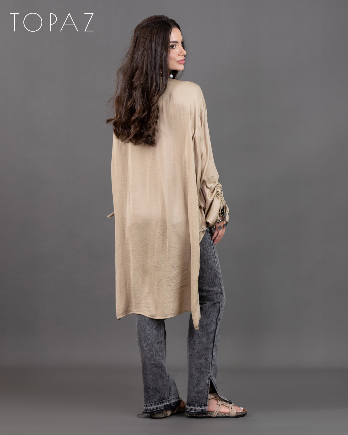 Two-Layer Satin Blouse