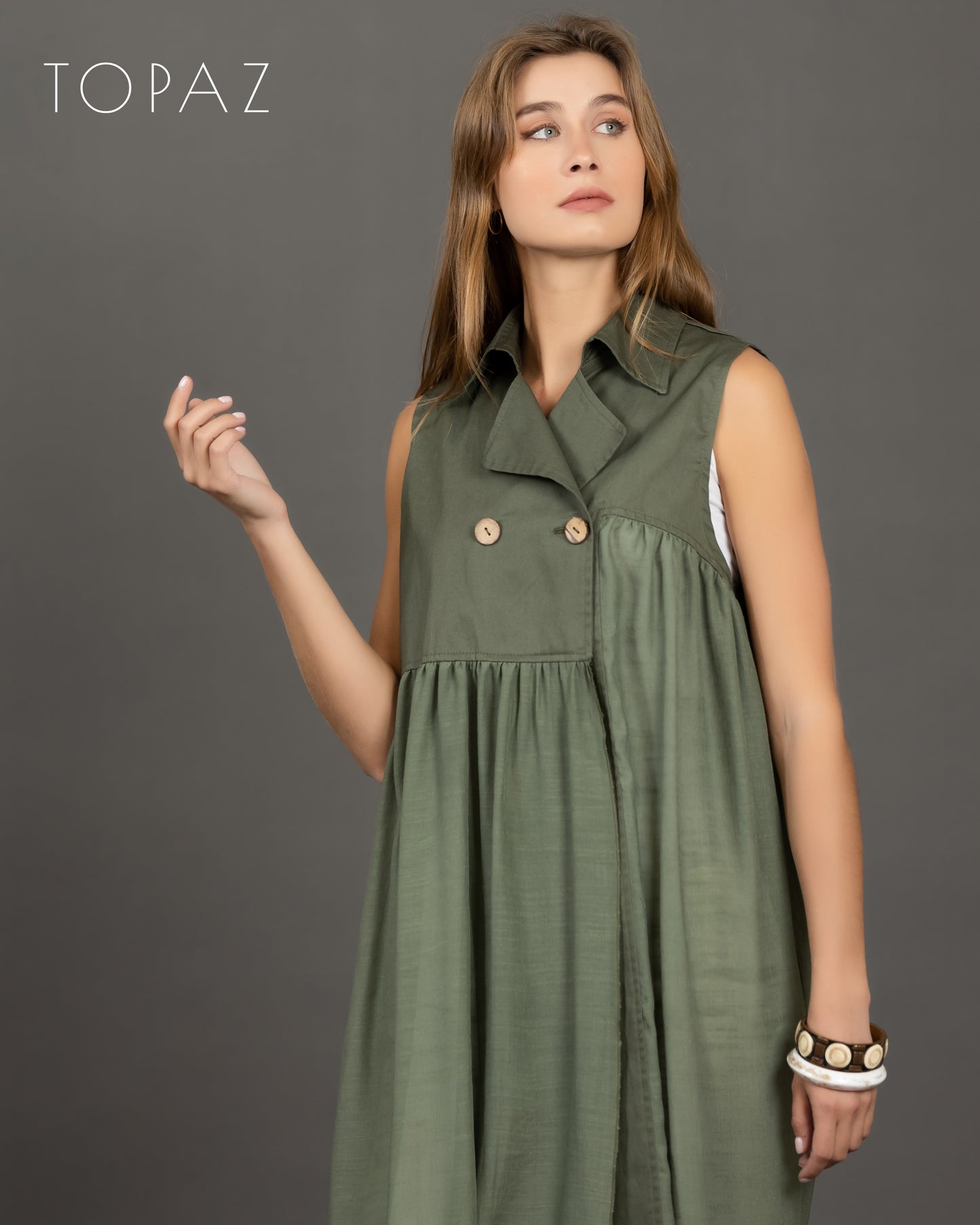 Poplin and Voile Vest