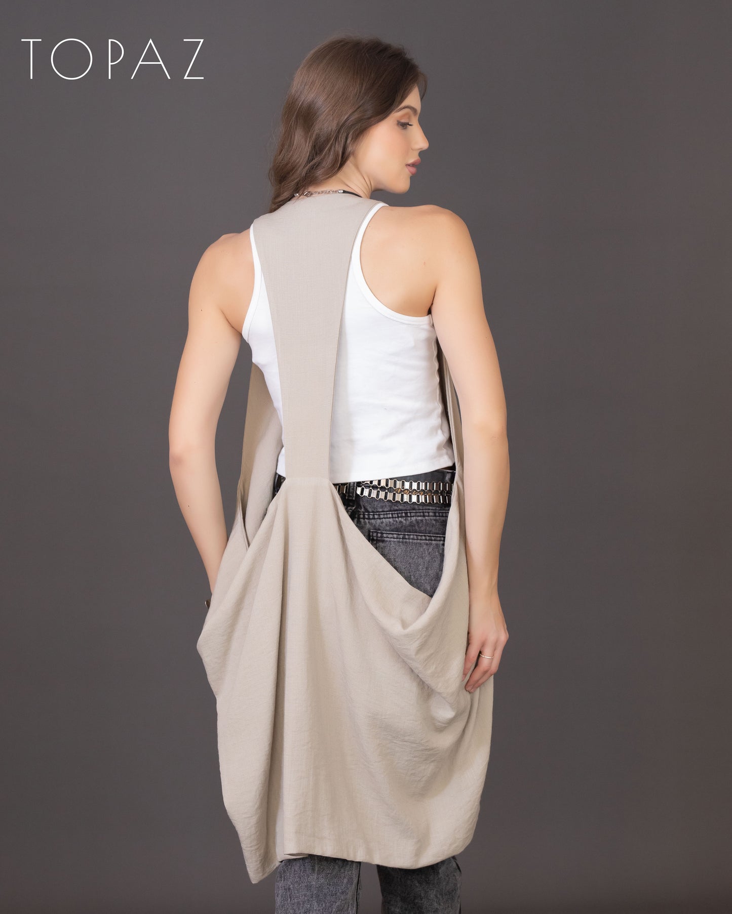 Vest with Zipper Detailing