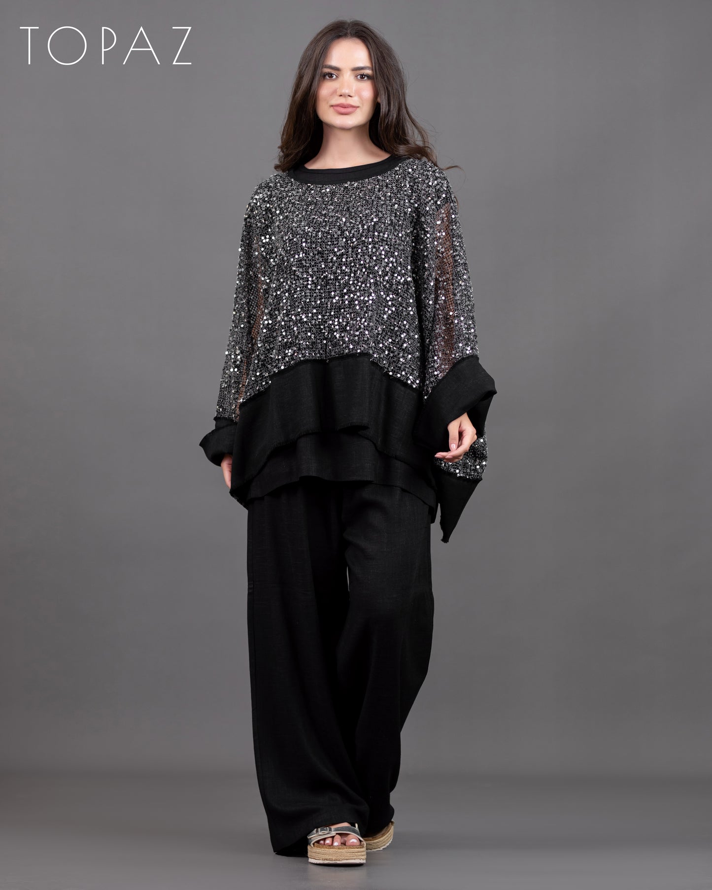Sequin Net Set (Pants)
