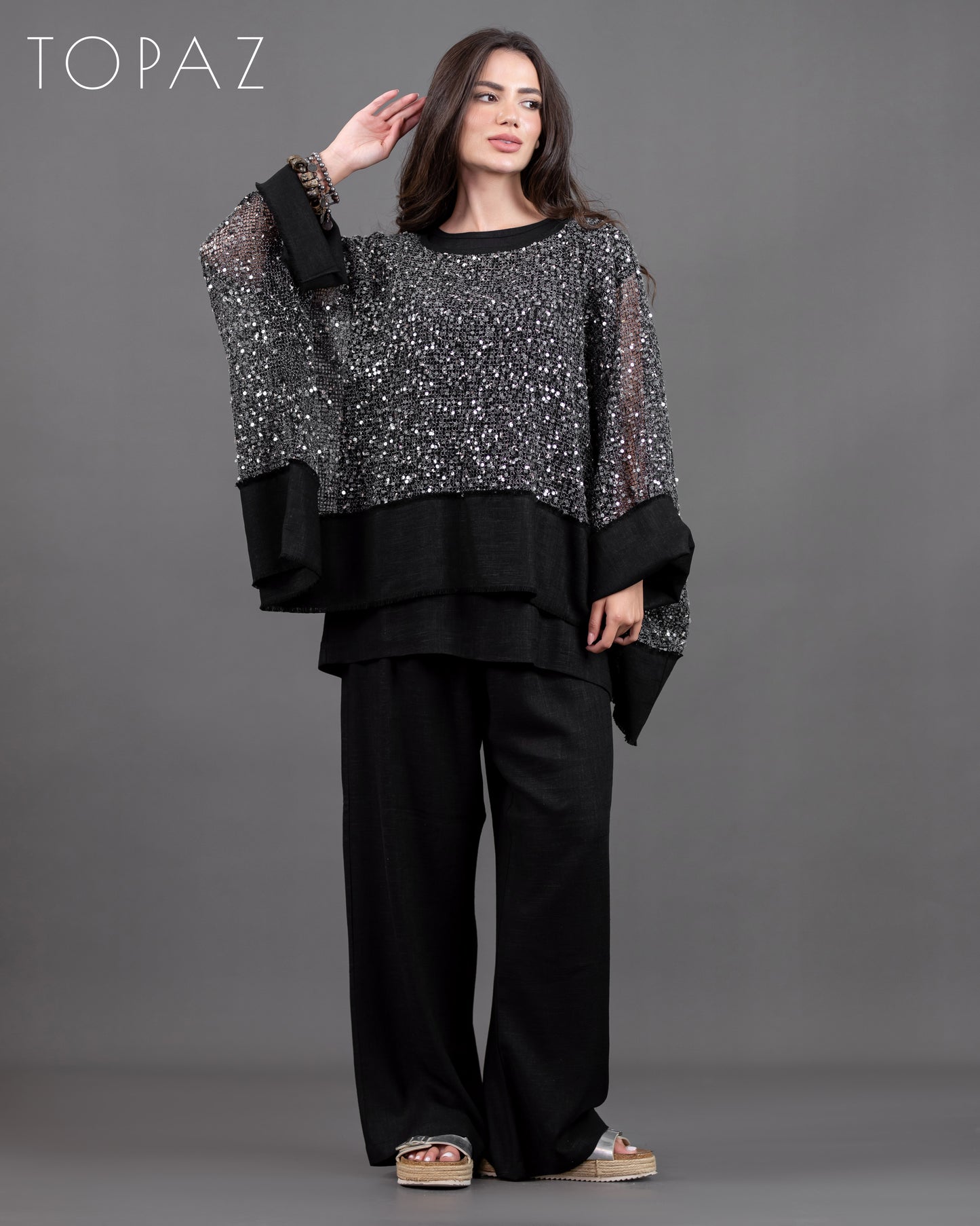 Sequin Net Set (Pants)