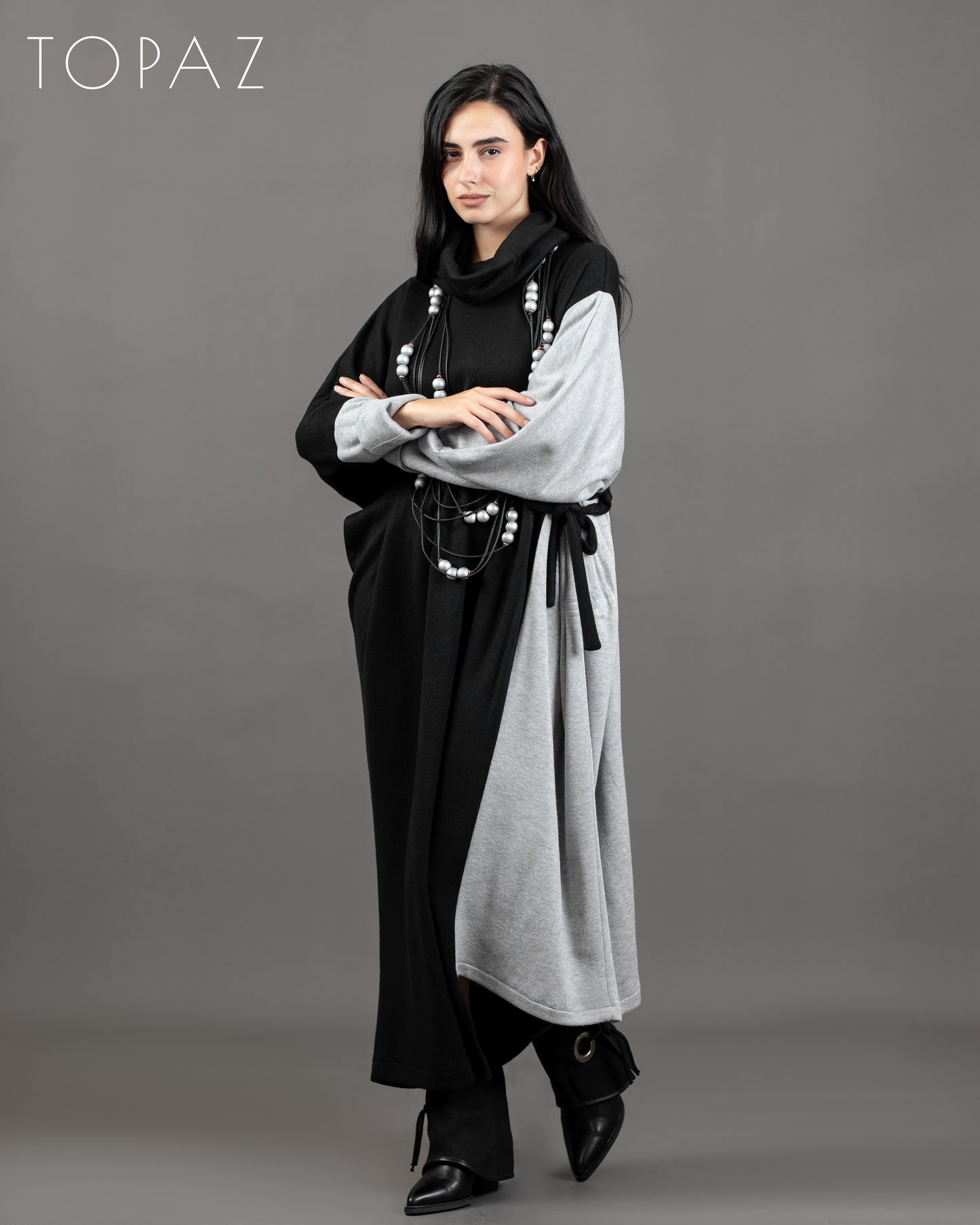 Two-Toned Knit Dress