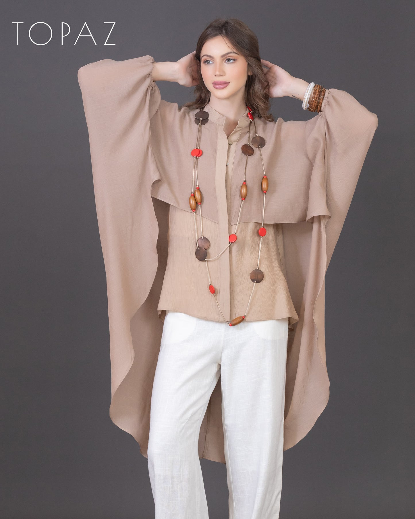 Two-Layer Voile Blouse