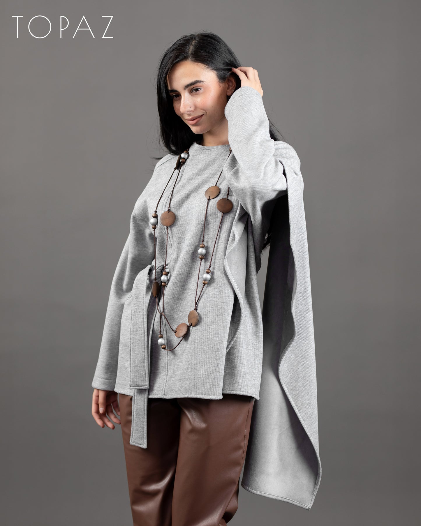 Knit Jacket With Shaal