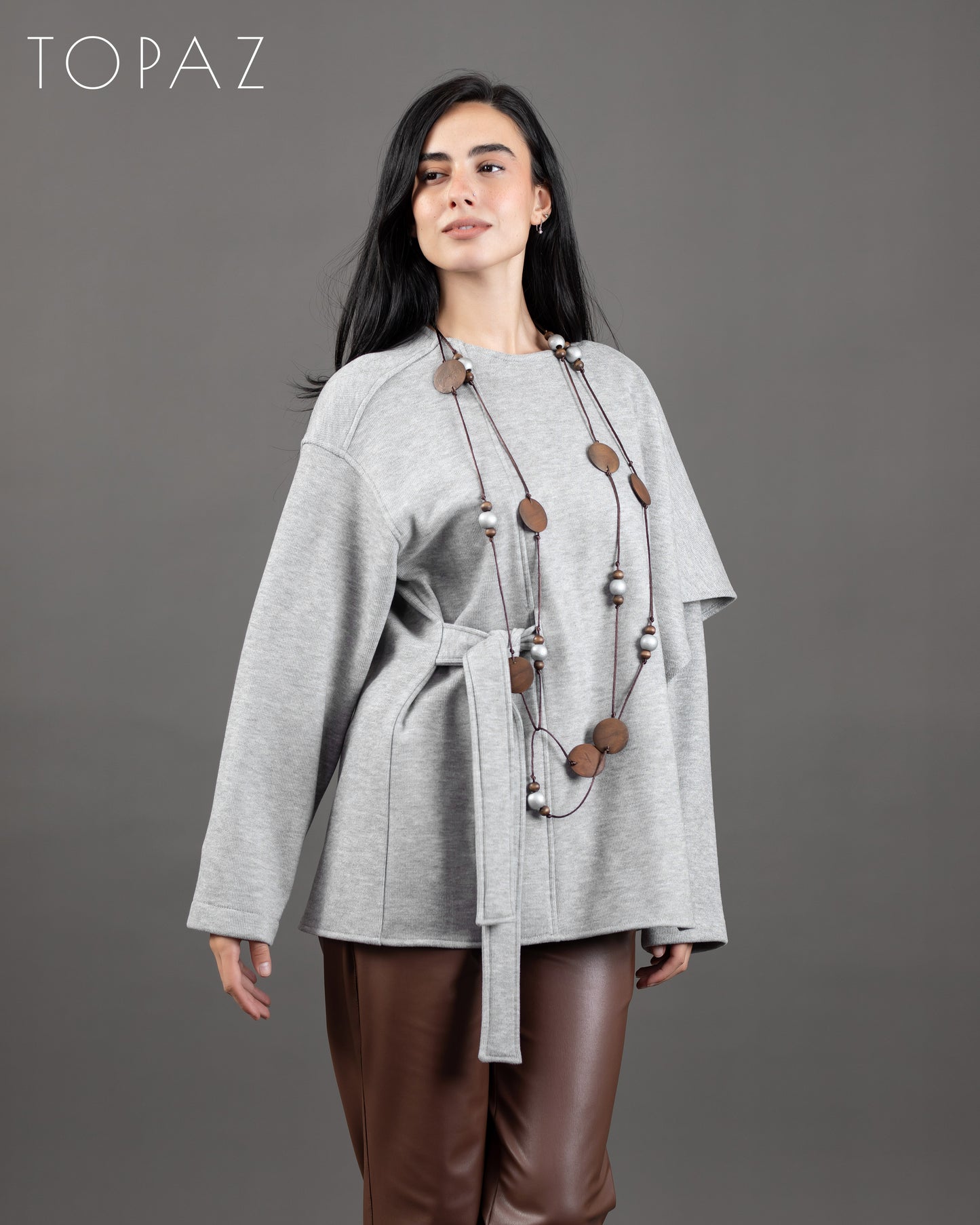 Knit Jacket With Shaal