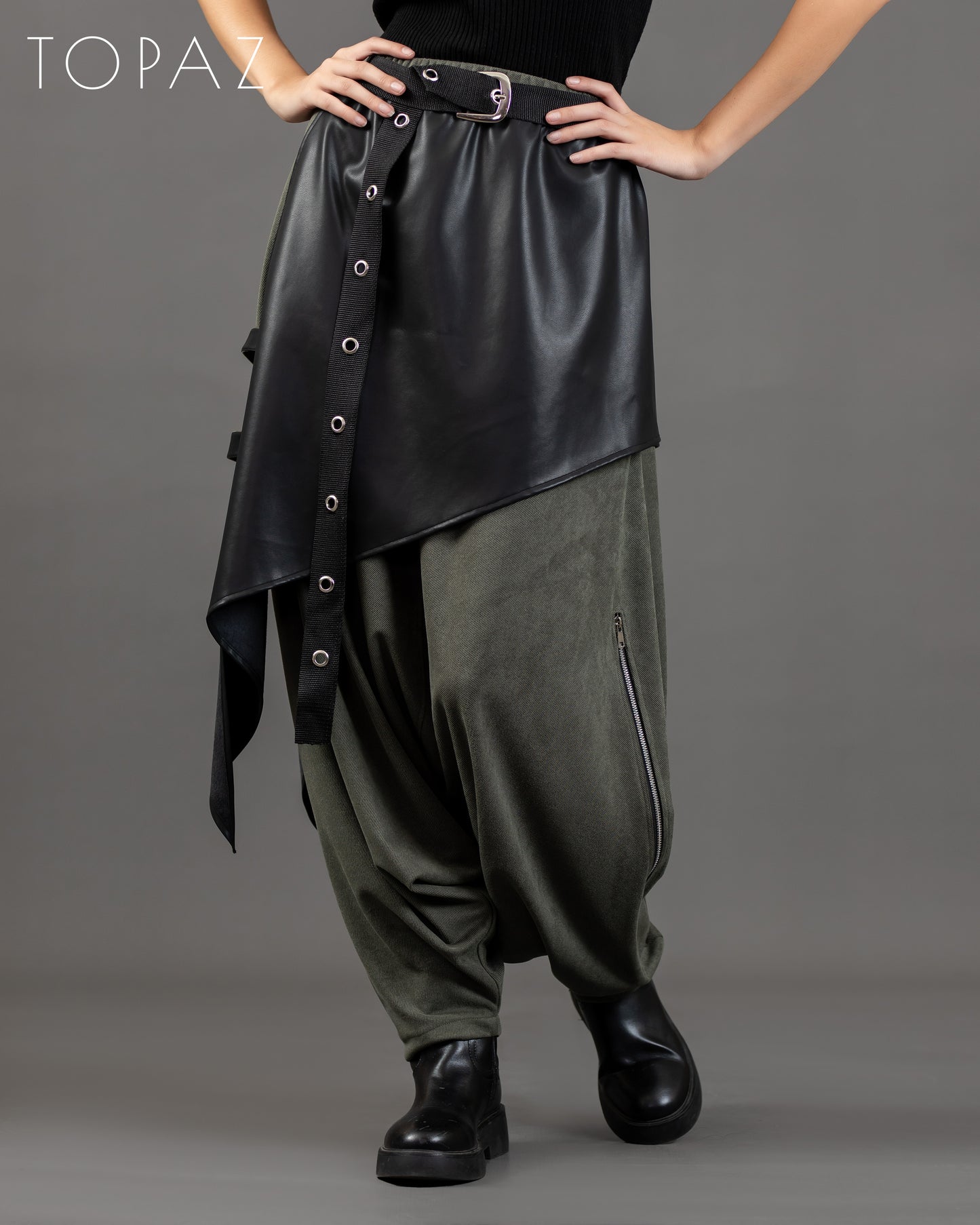 Double-Layer Harem Pants