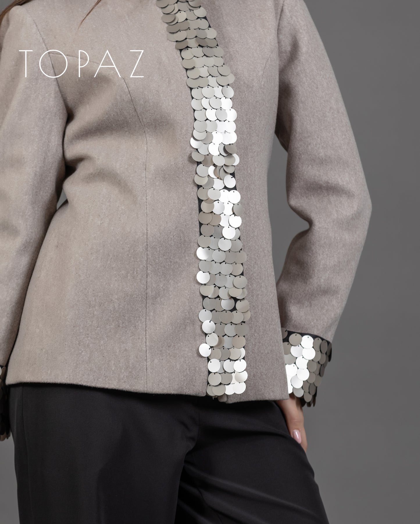 Wool Jacket with Sequins